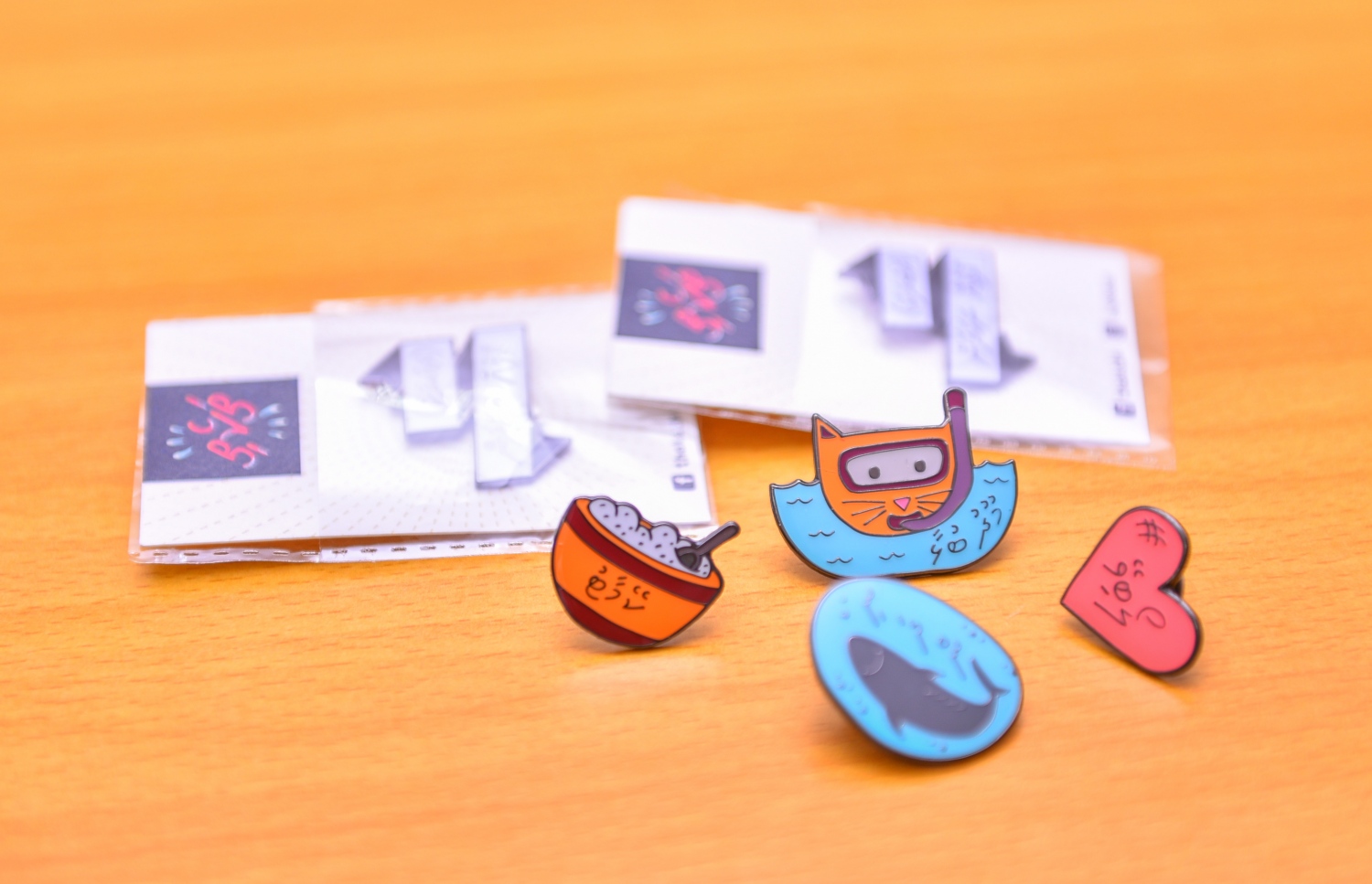 ދިވެހި ލަފްޒުތައް ހިމަނައިގެން ޝަރީހާން ފަރުމާކޮށްފައިވާ ޕިންތަކެއް. ފޮޓޯ: ހުސެން ވަހީދު/ މިހާރު