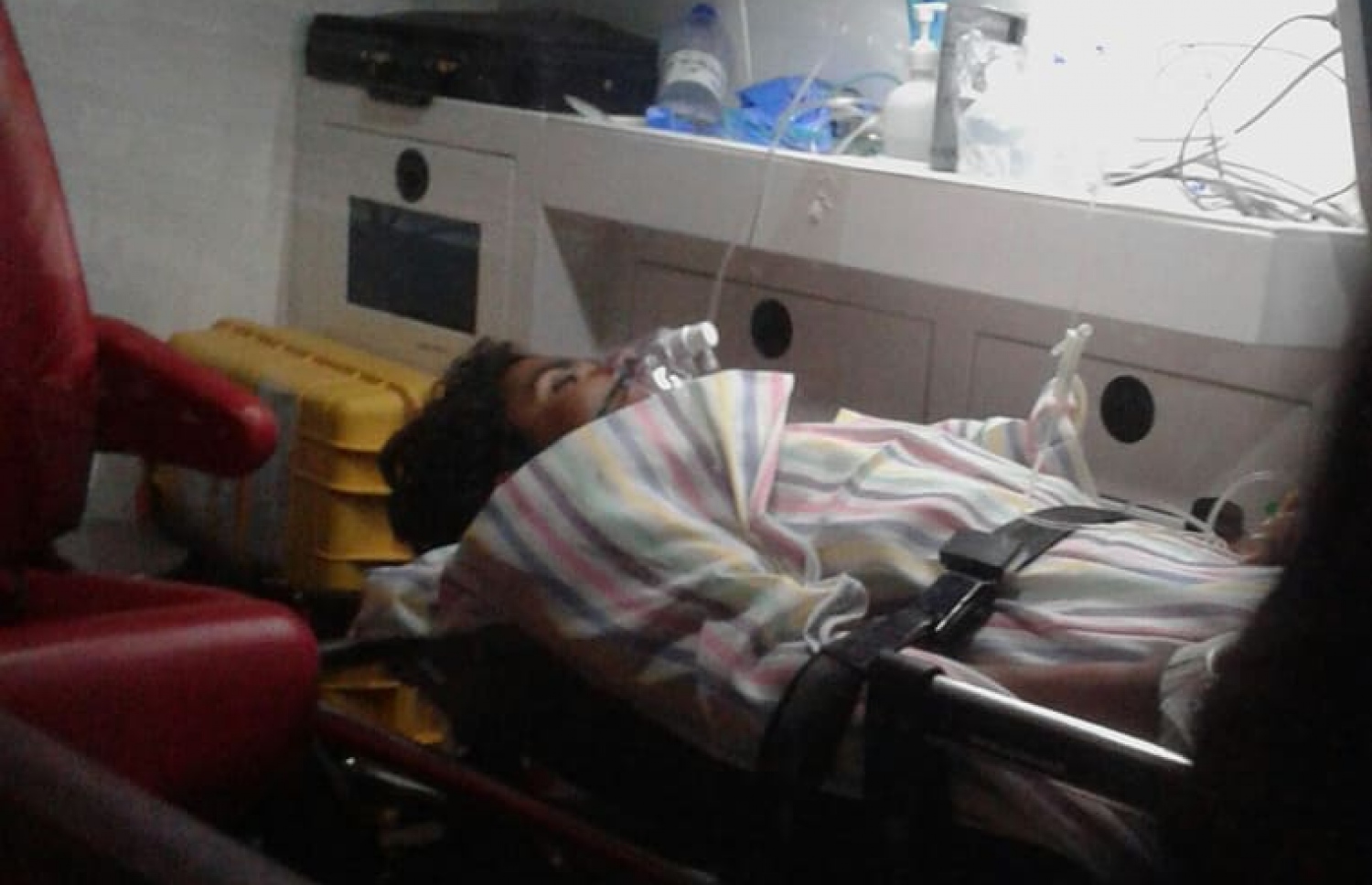 ބުރާސްފަތި ދުވަހު ހިތޫގައި ހިނގި އެކްސިޑެންޓެއްގައި ޒަހަމް ޒުވާނެއް. ފޮޓޯ: ކިޔުންތެރިއެއް