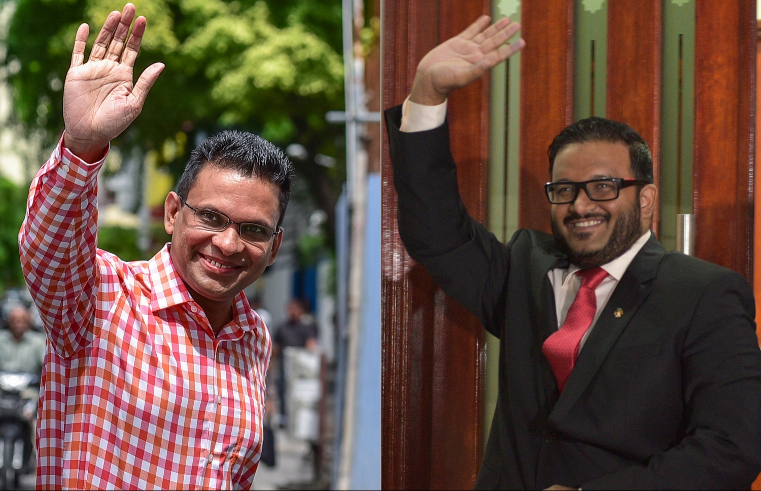 ކުރީގެ ޑިފެންސް މިނިސްޓަރު ނާޒިމް(ވ) އަދި ކުރީގެ ނައިބު ރައީސް އަދީބު.-- މިހާރު ފޮޓޯ