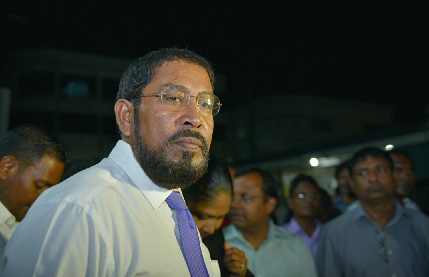 ޝަރީއަތަށް ފަހު ގާސިމް ނޫސްވެރިންނާ ވާހަކަ ދައްކަވަނީ -- ފޮޓޯ: ހުސެއިން ވަހީދު/ މިހާރު