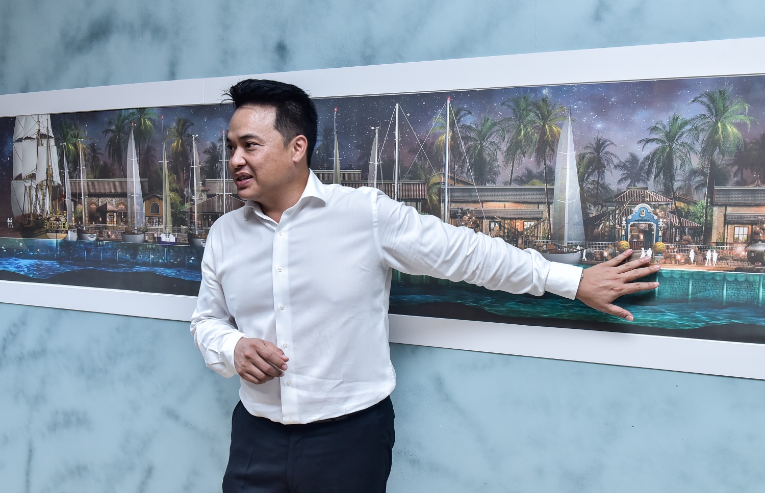 އެނބޫދޫ ފަޅުގައި ހަދާ އެރިސޯޓުތައް ހުންނާނެ ގޮތް ދައްކުވައިދޭ ފޮޓޯ ގެލެރީ ރަސްމިއްޔާތުގެ ބައިވެރިންނަށް ދައްކާލަނީ---މިހާރު ފޮޓޯ: ހުސެއިން ވަހީދު