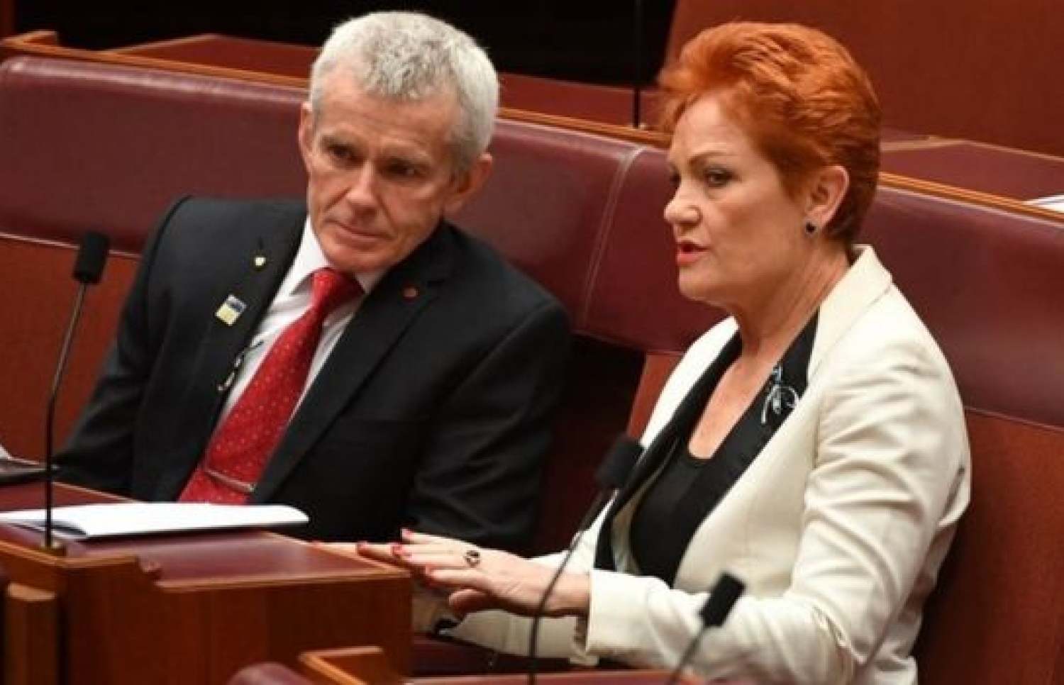 ޕޯލިން ހޭންސަން އާއްމުކޮށް ޕާލަމެންޓަށް ދާ ހެދުމުގައި.