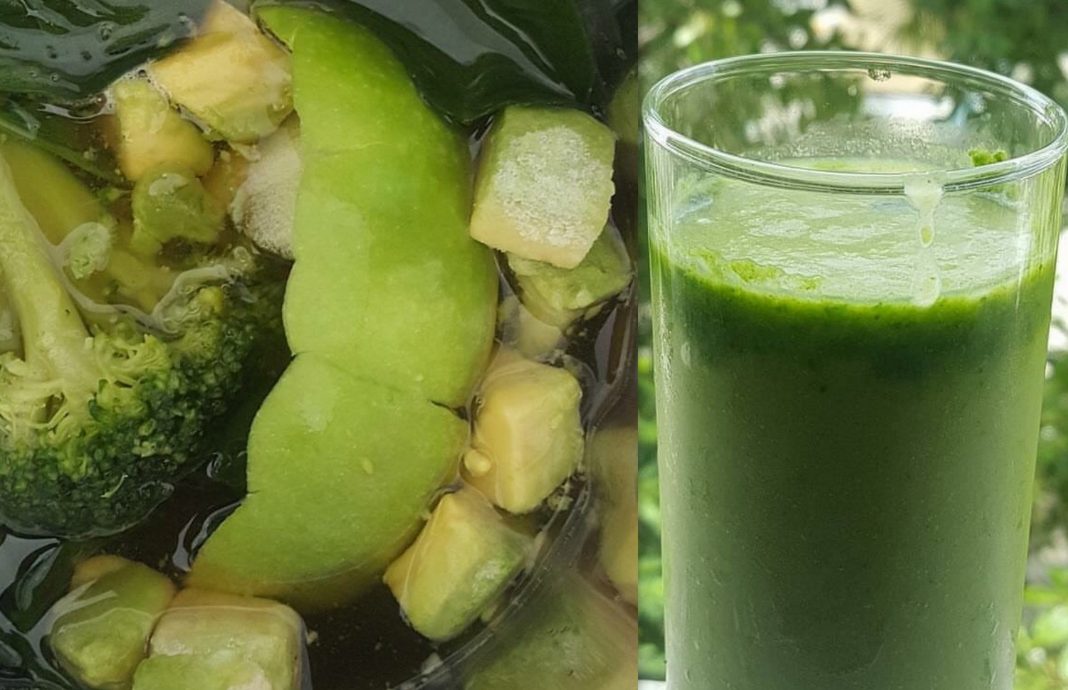 ބްރޯކަލީ އައި ފަތާއި އާފަލު ބޭނުންކޮށްގެން އެޑަމް ހަދާފައިވާ ސްމޫތީއެއް. މީގެ ތަފާތު ވައްތަރުގެ ސްމޫތީ އޭނާ ހަދާ