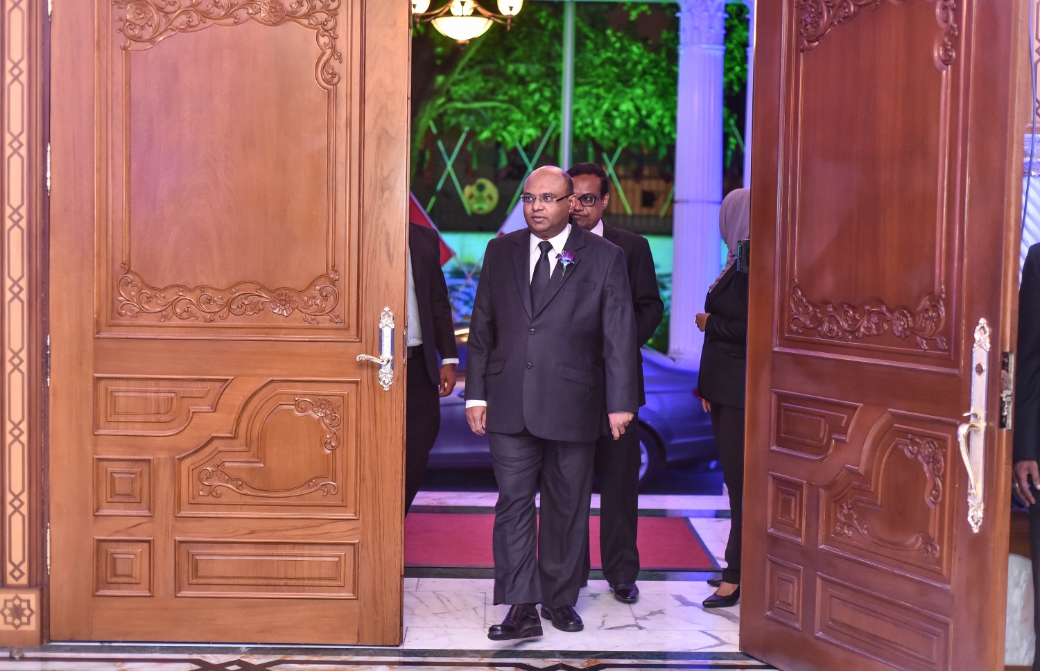 މާލެ: ސެޕްޓެމްބަރު 18، 2017- ސުޕްރީމް ކޯޓުގެ އަހަރީ ދުވަސް ފާހަގަކުރުމަށް އެ ކޯޓުގައި ބޭއްވި ހަފުލާ އަށް އުއްތަމަ ފަނޑިޔާރު އަބްދުﷲ ސައީދު ވަޑައިގަންނަވަނީ.---ފޮޓޯ: ނިޝާން އަލީ/މިހާރު