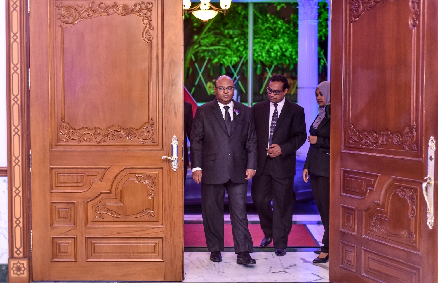 މާލެ: ސެޕްޓެމްބަރު 18، 2017- ސުޕްރީމް ކޯޓުގެ އަހަރީ ދުވަސް ފާހަގަކުރުމަށް އެ ކޯޓުގައި ބޭއްވި ހަފުލާ އަށް އުއްތަމަ ފަނޑިޔާރު އަބްދުﷲ ސައީދު ވަޑައިގަންނަވަނީ.---ފޮޓޯ: ނިޝާން އަލީ/މިހާރު