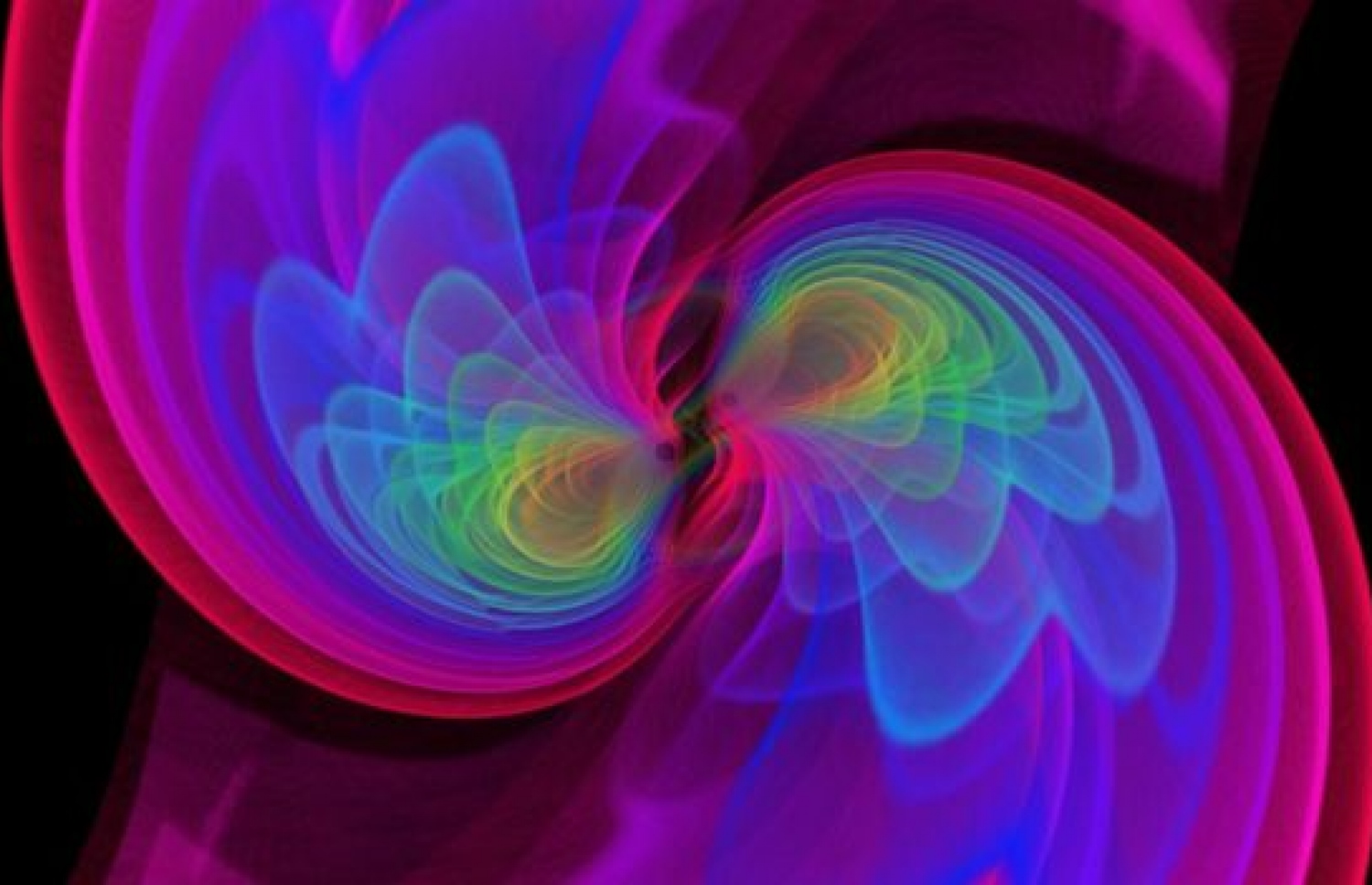 "ގްރެވިޓޭޝަނަލް ވޭވްސް" އުފެދިގެން އަންނަ ގޮތުގެ ކުރެހުމެއް.