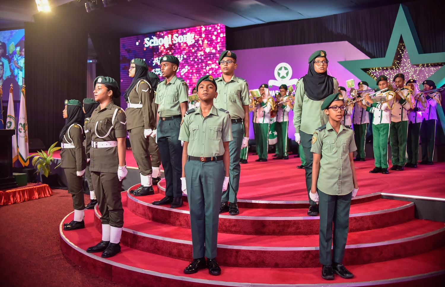 މާލެ: އޮކްޓޯބަރު 17، 2017: އަމީނިއްޔާ ސުކޫލުގެ 2016 ވަނަ އަހަރުގެ އަހަރީ އިނާމު ދިނުމުގެ ޖަލްސާގެ ތެރެއިން.-- ފޮޓޯ: ނިޝާން އަލީ /މިހާރު