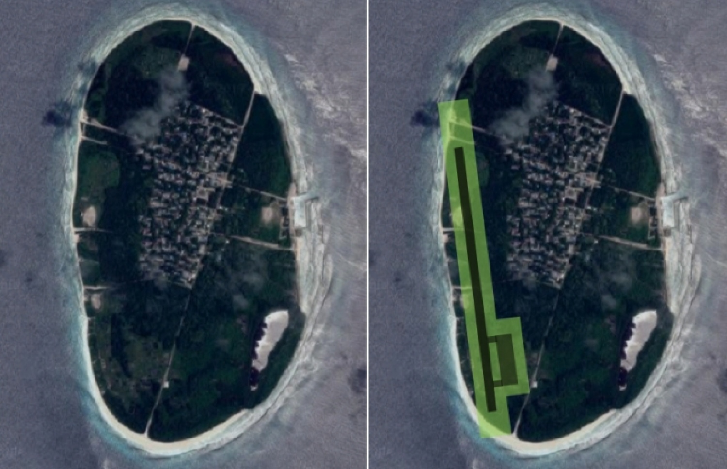 ނޮޅިވަރަމުގައި އެއާޕޯޓެއް އެޅިދާނެކަން ދައްކައިދީފައި. ފޮޓޯ: ދެޓް މޯލްޑިވްސް ބްލޮގް