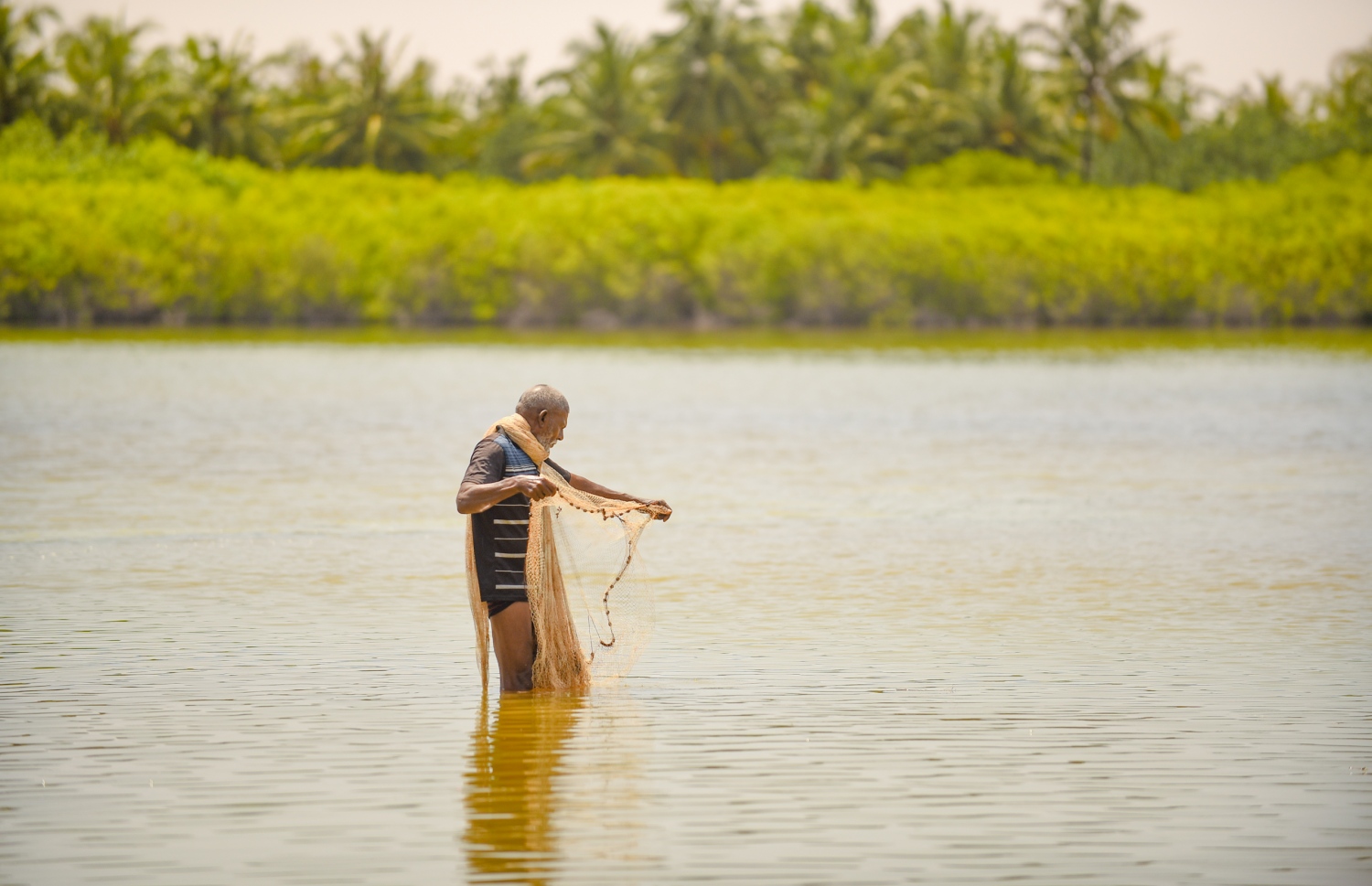 ކުޅުދުއްފުށީ ކުޅީގައި މީހަކު މަސް ހިފަނީ