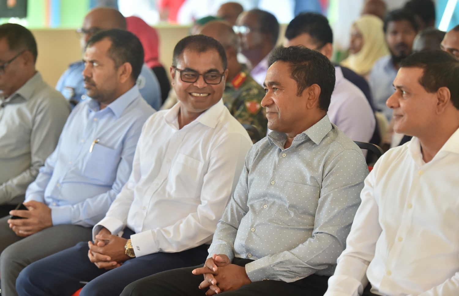 ދ. މާއެނބޫދޫ: ނޮވެމްބަރު 1، 2017- މާއެނބޫދޫގެ ނަރުދަމާގެ ޚިދުމަތް އިފުތިތާހު ކުރުމުގެ ރަސްމިއްޔާތުގައި ރައީސް ޔާމީން ބައިވެރިވެވަޑައިގަންނަވަނީ.