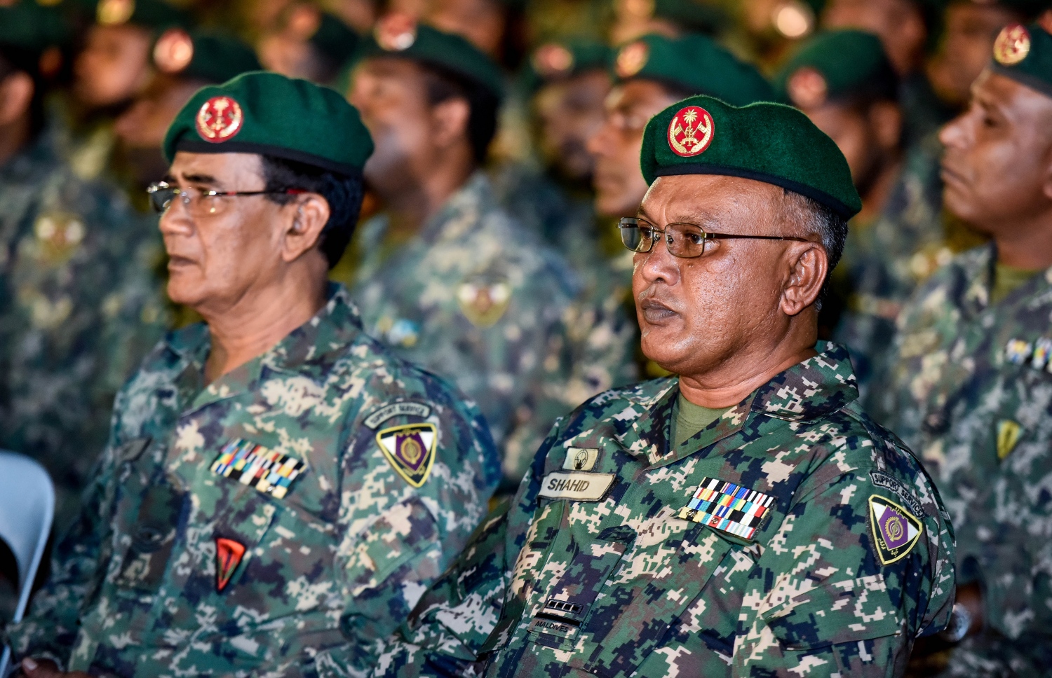 މާލެ: 3 ނޮވެމްބަރު 2017، ނަސްރުގެ ދުވަސް ފާހަގަކުރުމުގެގޮތުން އެމްއެންޑީއެފުން ކަޅުތުއްކަލާކޮށީގައި މިރޭ ބޭއްވި ޖަލްސާގެ ތެރެއިން--. ފޮޓޯ: ނިޝާން އަލީ/މިހާރު