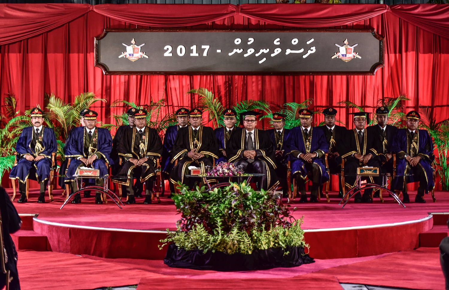 މާލެ: ނޮވެމްބަރު 5، 2017- އެމްއެންޑީއެފް ކޮލެޖު އޮފް ޑިފެންސް އެންޑް ސެކިއުރިޓީ ސްޓަޑީސްގެ ފުރަތަމަ ދަސްވެނިވުމުގެ ރަސްމިއްޔާތު.---ފޮޓޯ: ހުސެއިން ވަހީދު/މިހާރު