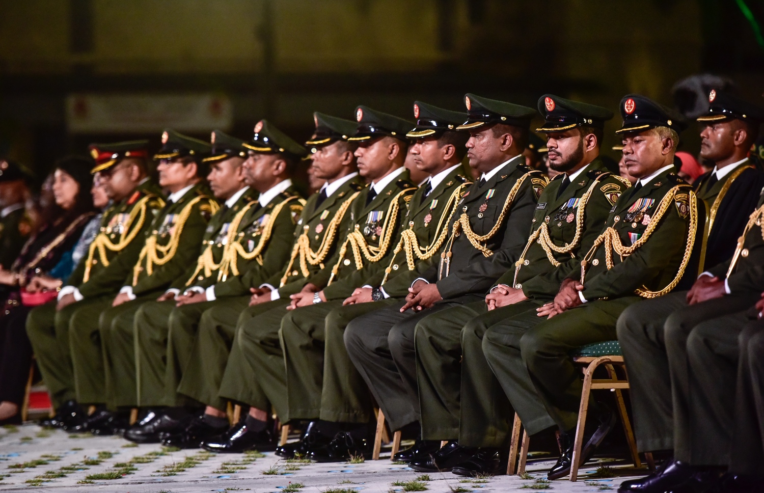 މާލެ: ނޮވެމްބަރު 5، 2017- އެމްއެންޑީއެފް ކޮލެޖު އޮފް ޑިފެންސް އެންޑް ސެކިއުރިޓީ ސްޓަޑީސްގެ ފުރަތަމަ ދަސްވެނިވުމުގެ ރަސްމިއްޔާތުގެ ތެރެއިން.---ފޮޓޯ: ހުސެއިން ވަހީދު/މިހާރު