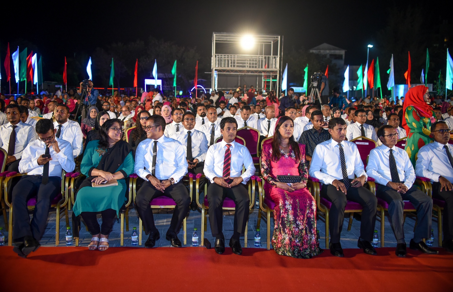 މާލެ: ނޮވެމްބަރު 9، 2017- "އަސްތާ" ގެ ނަމުގައި ޕީޕީއެމުން ބޭއްވި ޖަލްސާގެ ތެރެއިން.---ފޮޓޯ: ނިޝާން އަލީ/މިހާރު