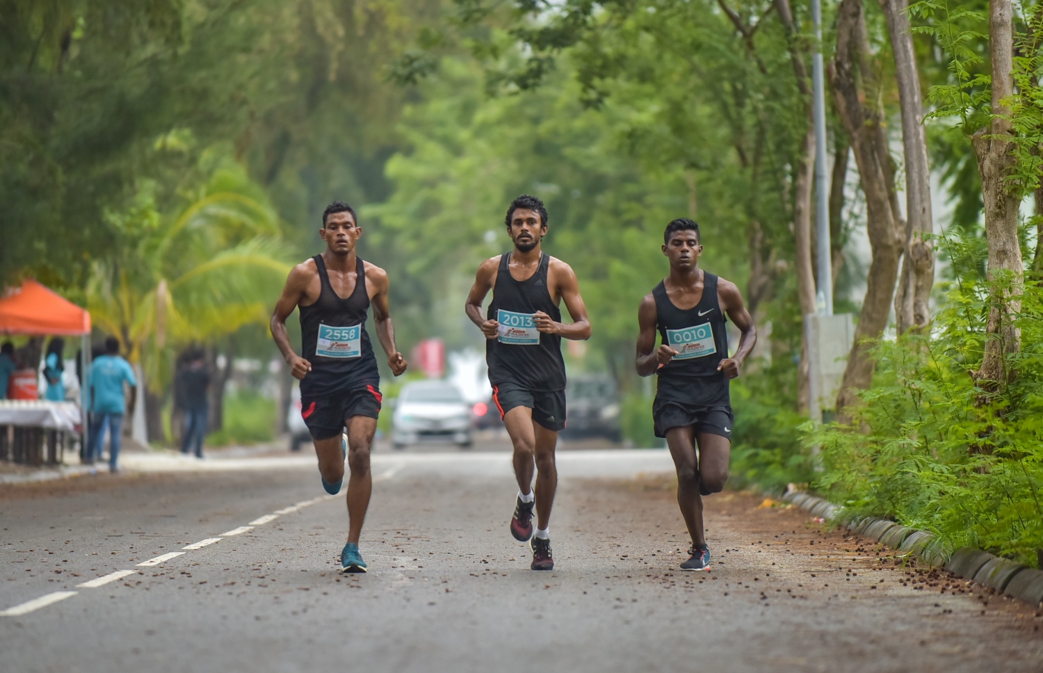 ހުޅުމާލެ: ނޮވެމްބަރު 24، 2017- ދިރާގު މޯލްޑިވްސް ރޯޑް ރޭސް 2017ގެ ބައިވެރިންތަކެއް ދުވުން ފުރިހަމަ ކުރަނީ: ރާއްޖޭގައި މިހާތަނަށް ބޭއްވި އެންމެ ބޮޑު އަދި އެންމެ ފުރަތަމަ އިންޓަނޭޝަނަލް ރޭހުގައި 3000 ދުވުންތެރިން ބައިވެރިވި. އޭގެ ތެރޭގައި ގައުމީ ފެންވަރުގެ އެތުލީޓުންނާއި ކަސްރަތަށް ދުވާ މީހުންގެ އިތުރުން އާއިލާ އާއި ރަށްޓެހިންނާ އެކު މަޖަކަށް ދުވި މީހުން ވެސް ހިމެނޭ.---ފޮޓޯ: ހުސެއިން ވަހީދު/މިހާރު