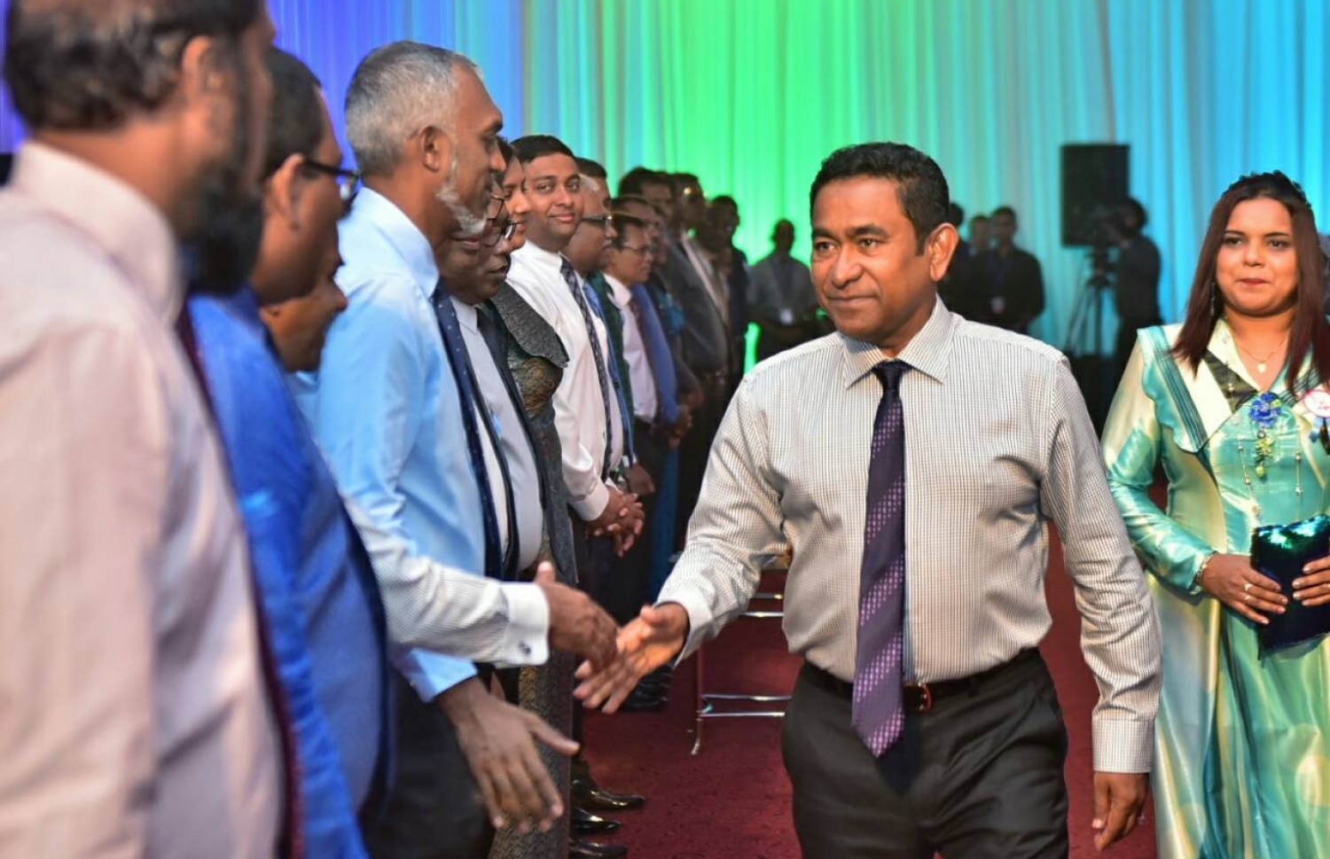 ޒުވާނުންގެ ޖަލްސާގައި ރައީސް ޔާމީން ބައިވެރިވެވަޑައިގަންނަވަނީ. - ފޮޓޯ: ހުސެއިން ވަހީދު/ މިހާރު