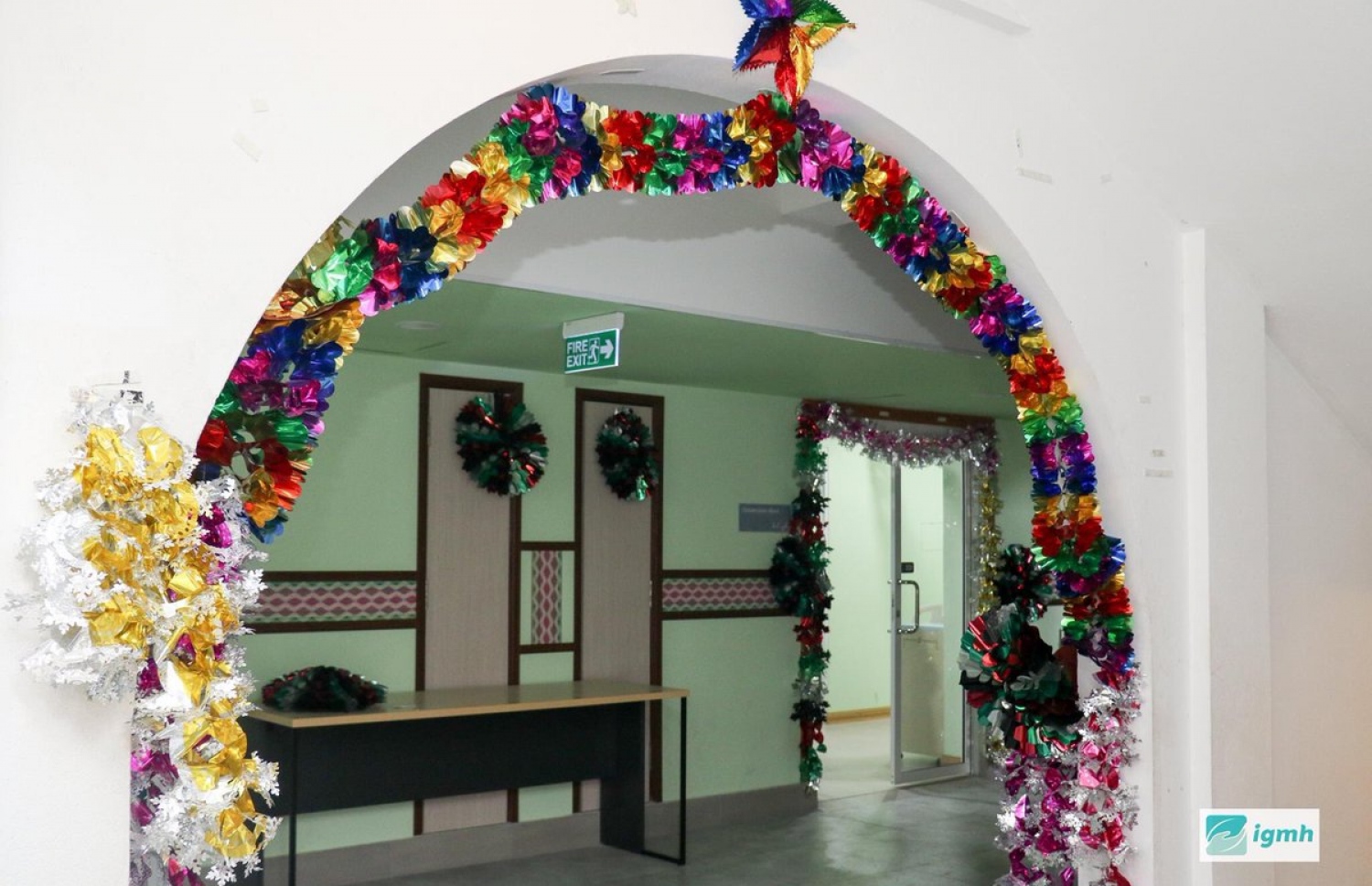 މާލެ: ޑިސެމްބަރު 3، 2017: އައިޖީއެމްއެޗްގައި ހިތާނީ ކޭމްޕަށް ވޯޑު ޒީނަތްތެރިކޮށްފައި. - ފޮޓޯ: އައިޖީއެމްއެޗް