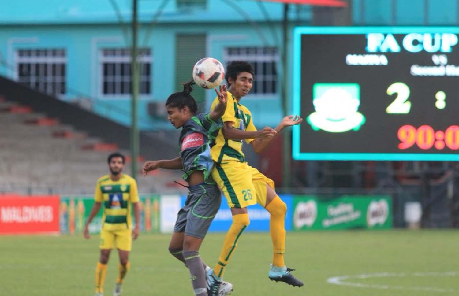 އެފްއޭ ކަޕްގައި ގްރީން ސްޓްރީޓްސް އާއި މާޒިޔާ ކުޅުނު މެޗުގެ ތެރެއިން.-- ފޮޓޯ: މާޒިޔާ