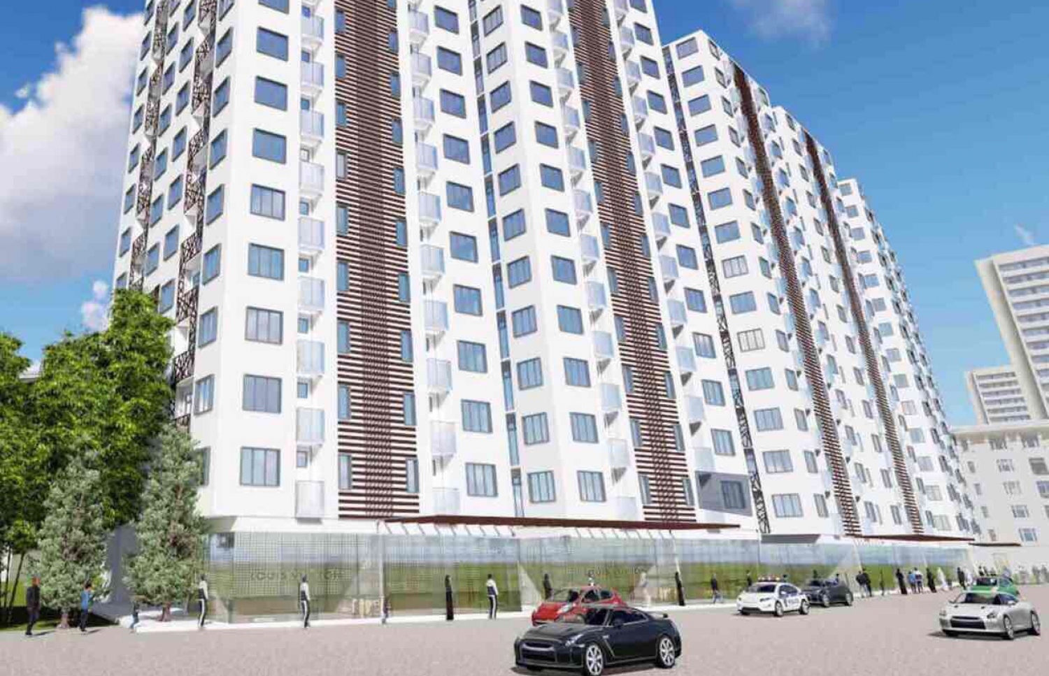 ހުޅުމާލޭގެ ދެވަނަ ފިޔަވަހީގައި އިމާރާތްކުރާ އެމްޕީއެލްގެ ތިން ޓަވަރުގެ ކުރެހުމެއް.