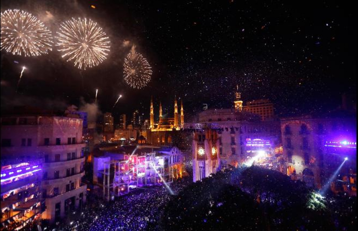 މީލާދީ 2018 ވަނަ އަހަރު ފެށުން ފާހަގަ ކުރުމުގެ ގޮތުން ލުބްނާންގެ ވެރިރަށް ބައިރޫތުގައި ހަވާ އަރުވަނީ. އައު އަހަރު ފާހަގަކުރުމުގެ ހަރަކާތްތަކަށް ދުނިޔޭގެ ހުރިހާ ގައުމުތަކެއްގައި ވެސް ވަނީ ސަލާމަތީ ފިޔަވަޅުތައް ވަރަށް ވަރުގަދަ ކޮށްފައި. ފޮޓޯ ސީއެންއެން