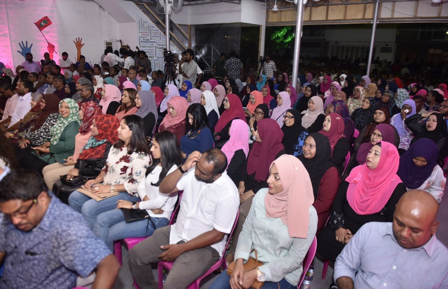 ޕީޕީއެމުން "ރުމާލު 2" ޖަގަހައިގައި ކުރިއަށް ގެންދާ ޖަލްސާ.-- ފޮޓޯ: ހުސެން ވަހީދު /މިހާރު