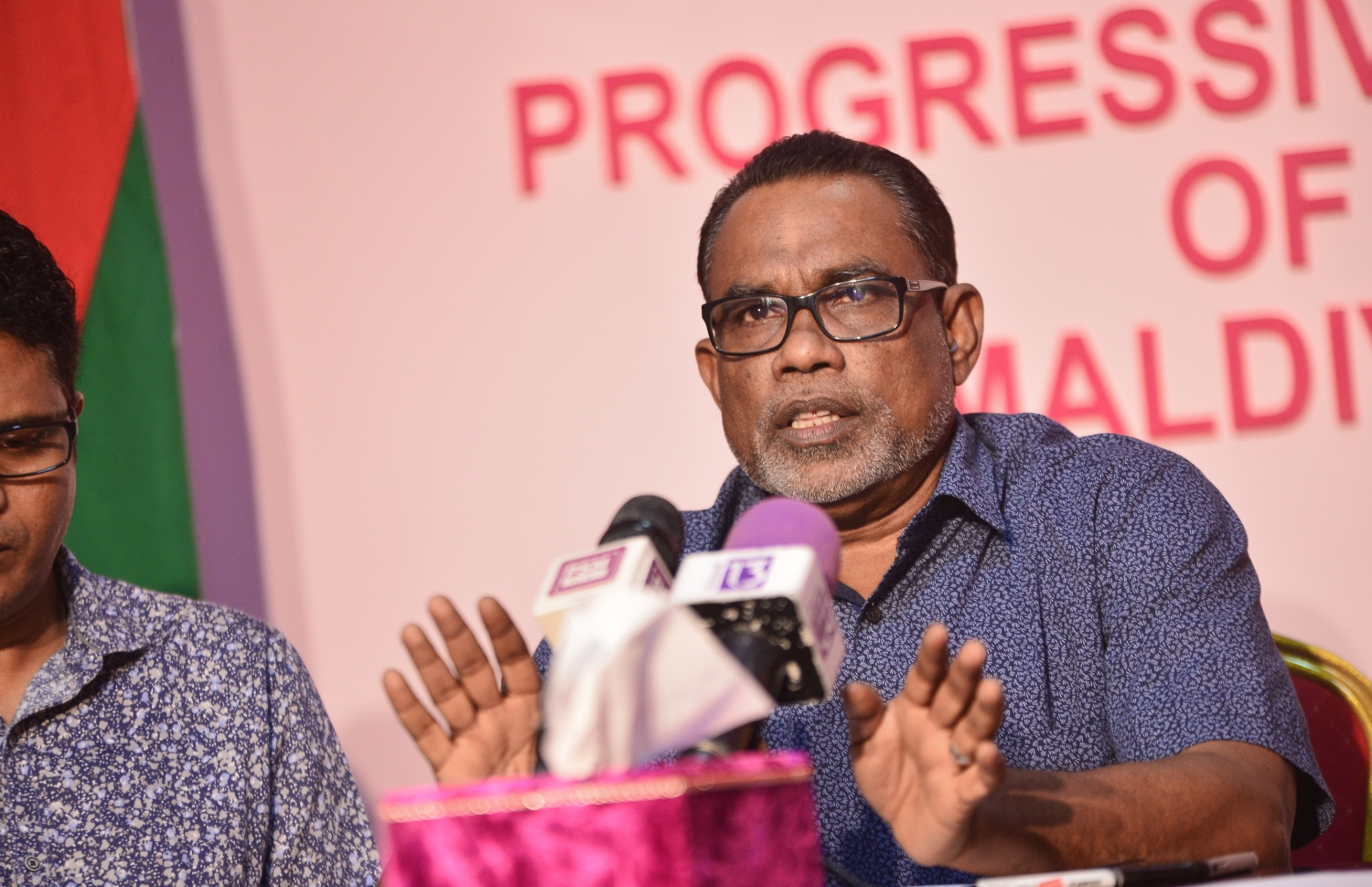 ޕީޕީއެމްގެ ނައިބު ރައީސް އަބްދުއްރަހީމް ނޫސްވެރިންގެ ބައްދަލުވުމެއްގައި