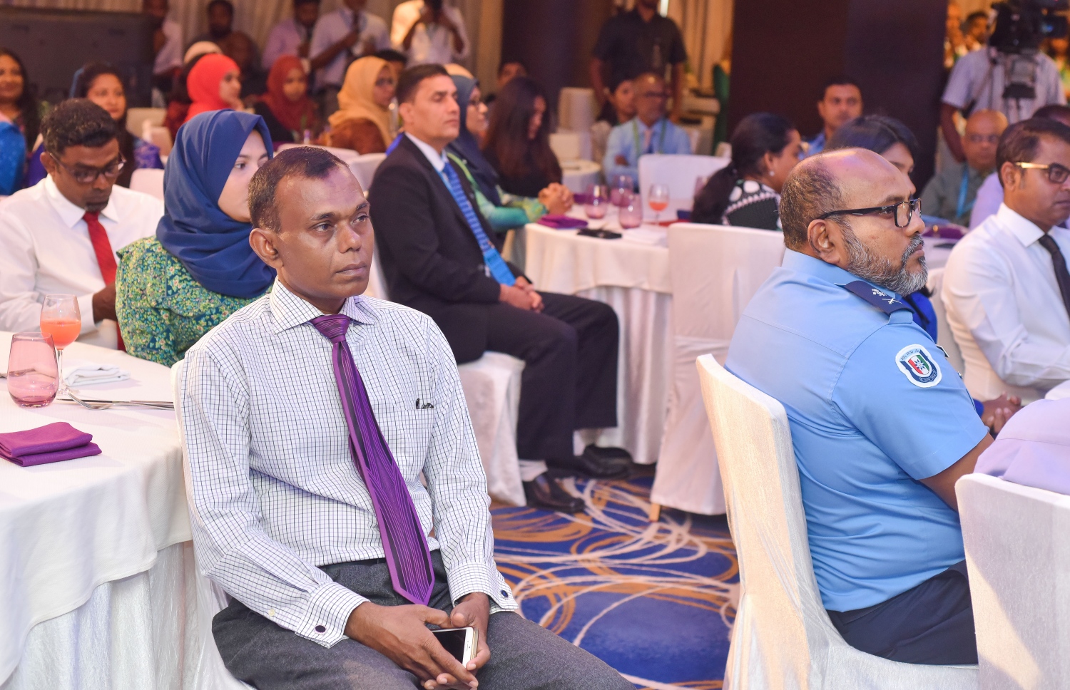 މާލެ: ފެބްރުއަރީ 15، 2017: ޓީބީ ނައްތާލުމުގެ ގައުމީ ކެމްޕެއިން ފެށުމަށް ހޮޓެލް ޖެންގައި ބޭއްވި ރަސްމިއްޔާތުގެ ތެރެއިން.--- ފޮޓޯ: ނިޝާން އަލީ/މިހާރު