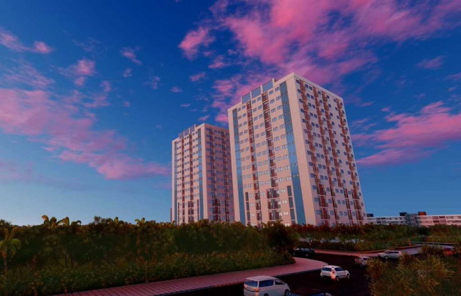 އެމްޑަބްލިއުއެސްސީގެ ދެ ޓަވަރުގެ ކުރެހުމެއް.