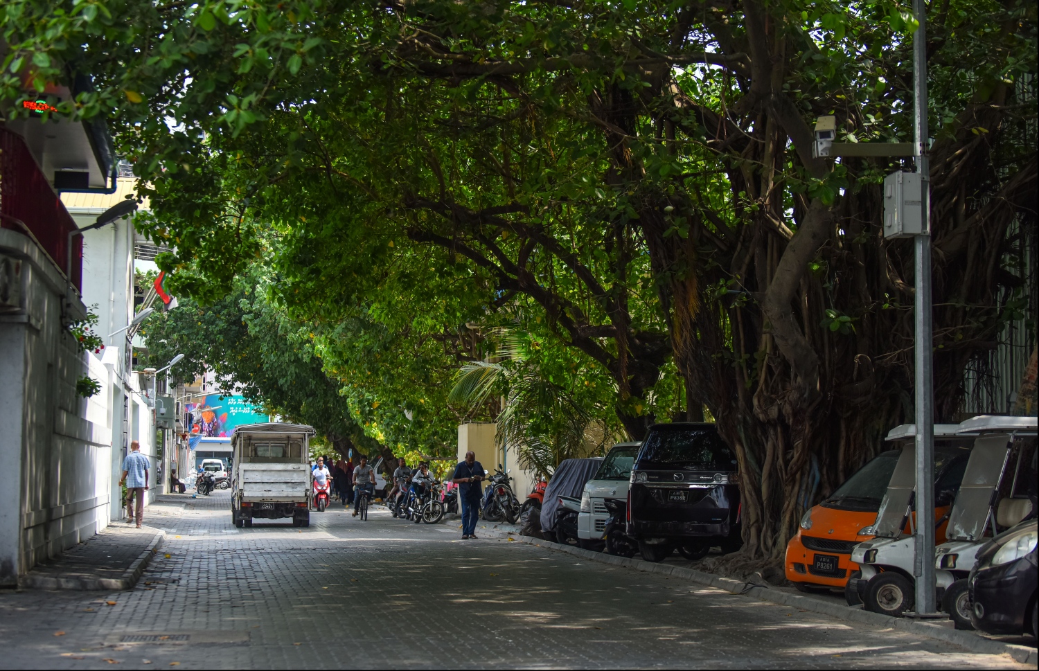 ބްރިޖަށް ދަތުރުކުރާ މައި މަގުތައް ފުޅާކުރުމަށް ހިންގާ މަޝްރޫއުގެ ދަށުން ފުޅާކުރަން ނިންމާފައިވާ ސެނަހިޔާ ހުންނަ މޫންލައިޓް ހިނގުން. ފޮޓޯ: ހުސެއިން ވަހީދު /މިހާރު