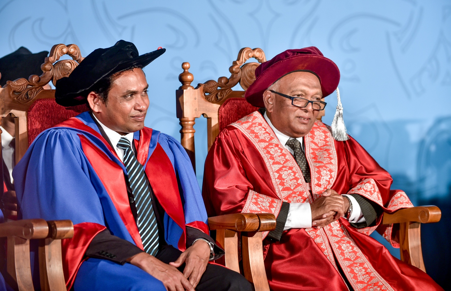 މާލެ: އޭޕްރިލް 3، 2018: ދަރުބާރުގޭގައި ބޭއްވި ވިލާ ކޮލެޖުގެ ދަސްވެނިވުމުގެ ރަސްމިއްޔާތުގައި ވިލާ ކޮލެޖުގެ ރެކްޓާ ޑރ. އަންވަރު ބައިވެރިވެ ވަޑައިގަންނަވަނީ.-- ފޮޓޯ: ނިޝާން އަލީ /މިހާރު