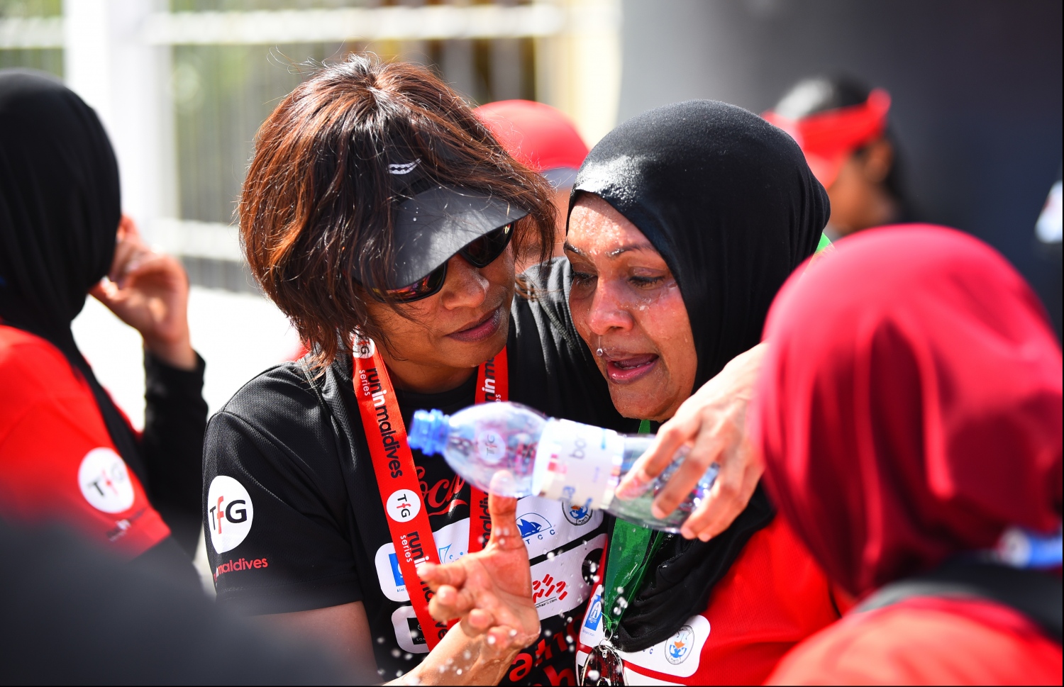 ހުޅުމާލެ: އޭޕްރިލް 120، 2018- ޓޯޓަލް ފިޓްނަސް ގްރޫޕް (ޓީއެފްޖީން) އިން ބޭއްވި ކޮކާކޯލާ ލޯންގް ރަންގެ ހަ ވަނަ އިވެންޓްގެ ތެރެއިން: ބޮޑު ތަރުހީބަކާއިއެކު ހުޅުމާލޭގައި، ހަތަރު ރޭހަކަށް ބަހާލައިގެން ބޭއްވި މިދުވުމުގައި ޖުމްލަ 1500 ދުވުންތެރިން ވަނީ ބައިވެރިވެފައި.--ފޮޓޯ: ހުސައިން ވަހީދު/މިހާރު