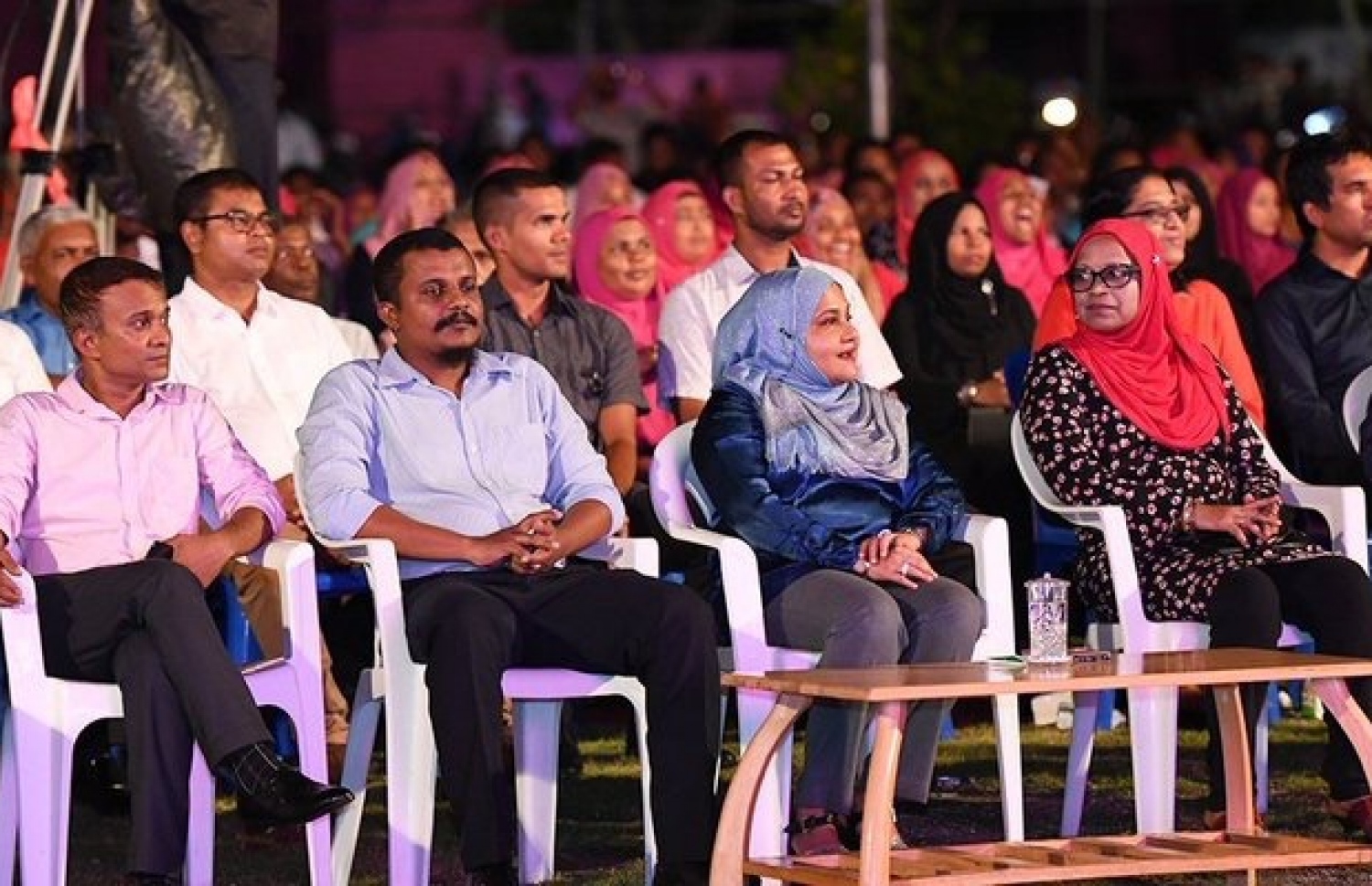 ފުވައްމުލަކުގައި މިރޭ ބޭއްވި ޖަލްސާގައި ފަސްޓް ލޭޑީ ފާތުން (މ) ބައިވެރިވެވަޑައިގަންނަވަނީ.