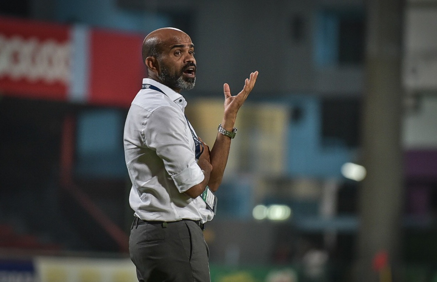 ޓީސީގެ ކުރީގެ ކޯޗު މުހައްމަދު ނިޒާމް (ނިޒާމްބެ). -- ފޮޓޯ: ނިޝާން އަލީ/ މިހާރު