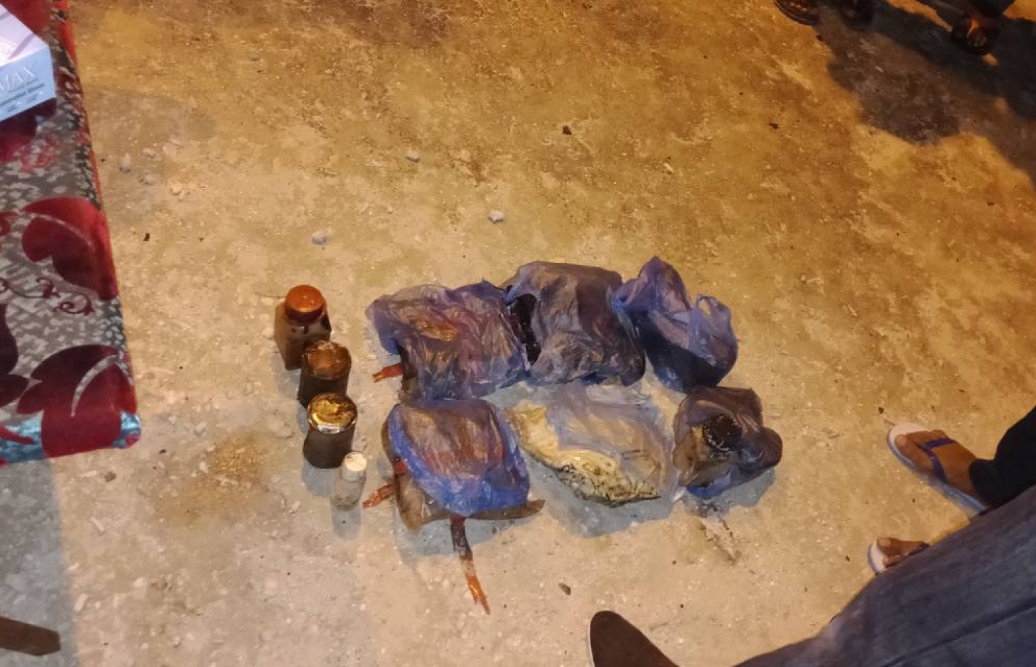 އުލިގަމު ގޮނޑުދޮށަށް ލެއްގި ކަމަށް ޝައްކު ކުރެވޭ މަސްތުވާތަކެތި. - ފޮޓޯ: މިހާރު