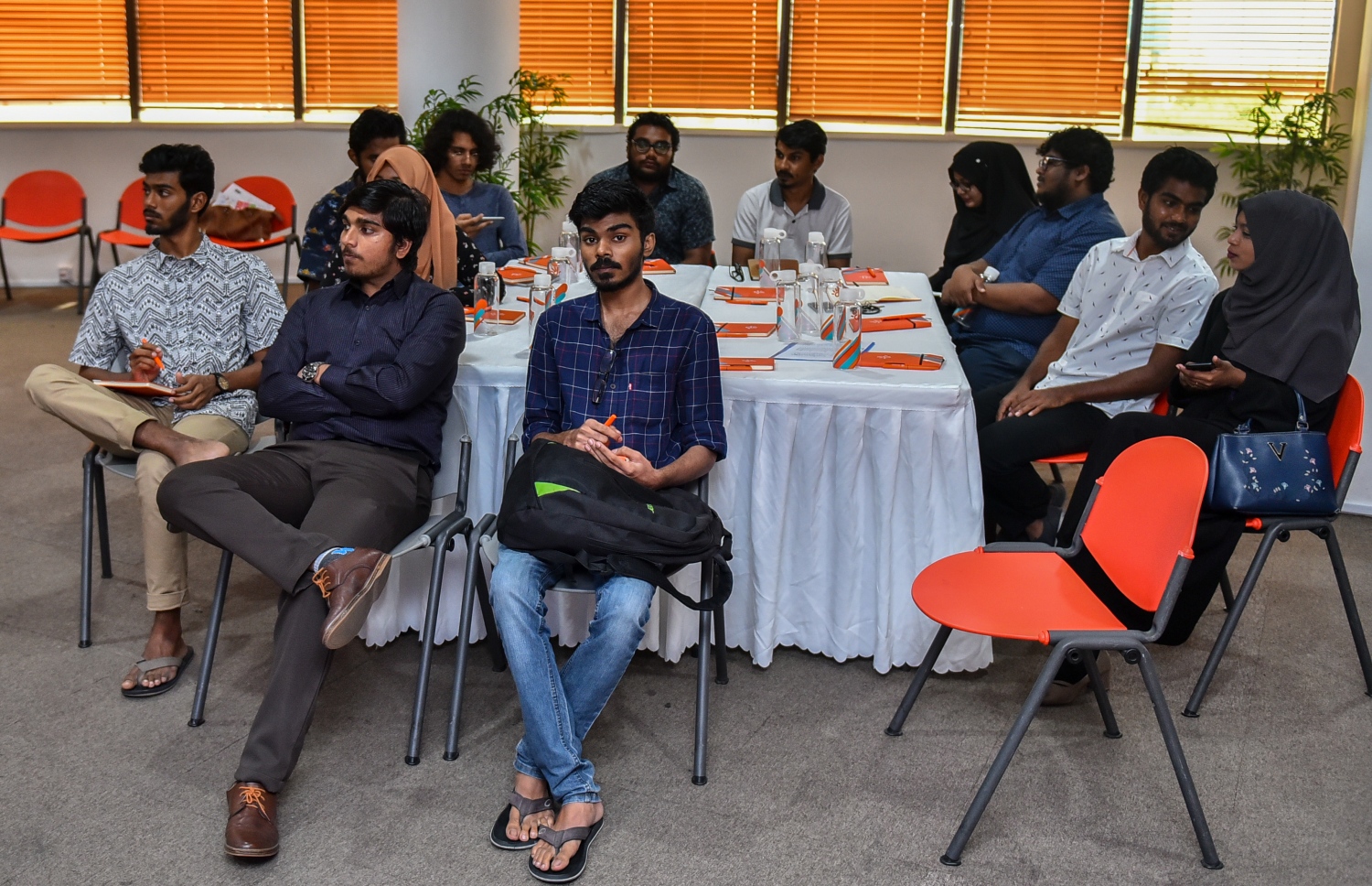 ދިރާގާއި ޔޫއެންޑީޕީ ގުޅިގެން ހިންގާ ފިލްމް ފޯ ޗޭންޖު ޕްރޮގްރާމުގެ ބައެއް ބައިވެރިން.-- ފޮޓޯ: އަހުމަދު ނިޝާތު/ މިހާރު