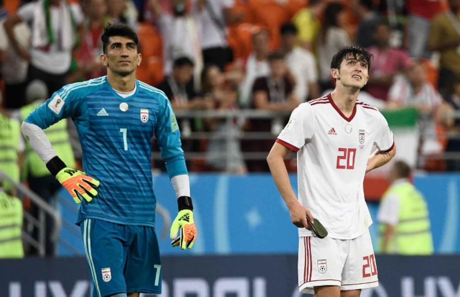 ސަރާންސް، ރަޝިއާ: ޖޫން 25، 2018: ވޯލްޑް ކަޕް ފުޓްބޯޅަ މުބާރާތުގައި ޕޯޗުގަލް އާ އީރާން ކުޅުނު މެޗުގެ ތެރެއިން: މި މެޗުން 1-1 އިން ވަނީ ދެ ޓީމު އެއްވަރުވެފައި. --ފޮޓޯ: އޭއެފްޕީ