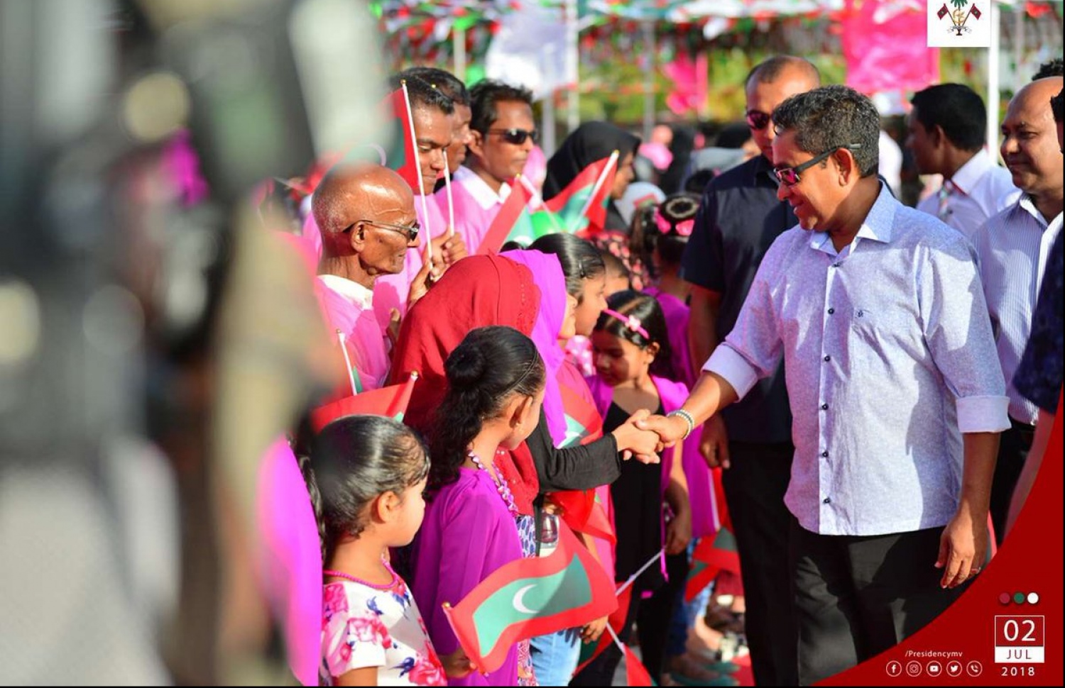 ރައީސް ޔާމީން މިލަންދޫގައި. --ފޮޓޯ/ރައީސް އޮފީސް