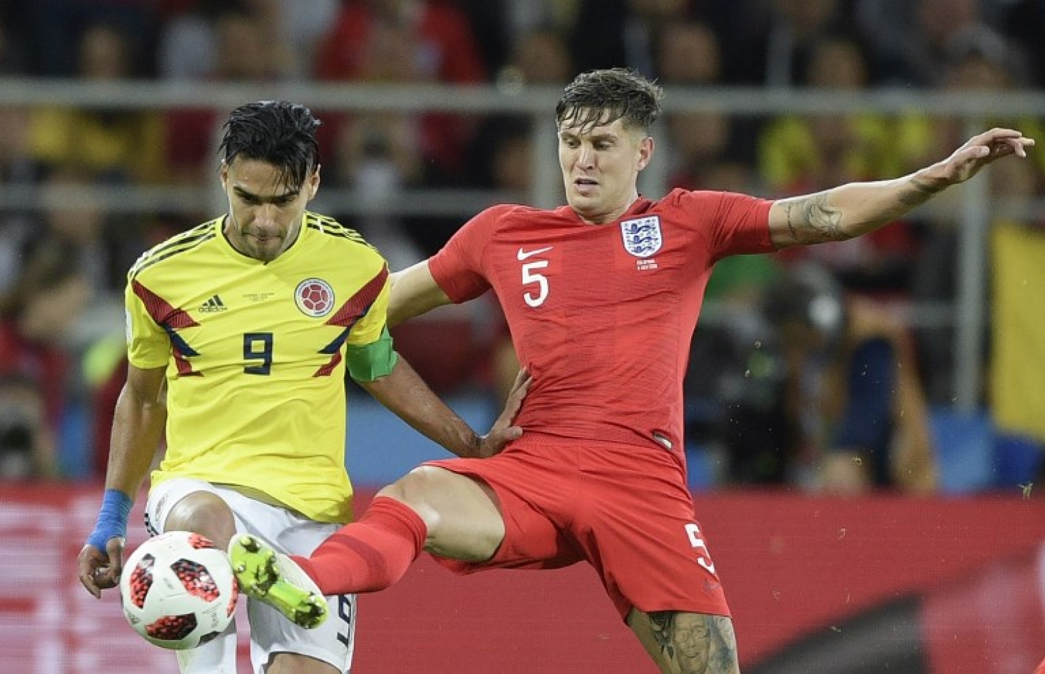 މޮސްކޯ: ޖުލައި 3، 2018: ވޯލްޑް ކަޕް ފުޓްބޯޅަ މުބާރާތުގައި އިންގްލެންޑް އާ ކޮލަމްބިއާ ކުޅުނު މެޗުގެ ތެރެއިން: ވޯލްޑް ކަޕް ފުޓްބޯޅަ މުބާރާތުގައި ޕެނަލްޓީ ޖަހައިގެން ކޮލަމްބިއާ އަތުން 4-3 އިން މޮޅުވެ އިންގްލެންޑް މުބާރާތުގެ ކުއާޓާ ފައިނަލުން ވަނީ ފުރުސަތު ހޯދައިފައި.-- ފޮޓޯ: އޭއެފްޕީ