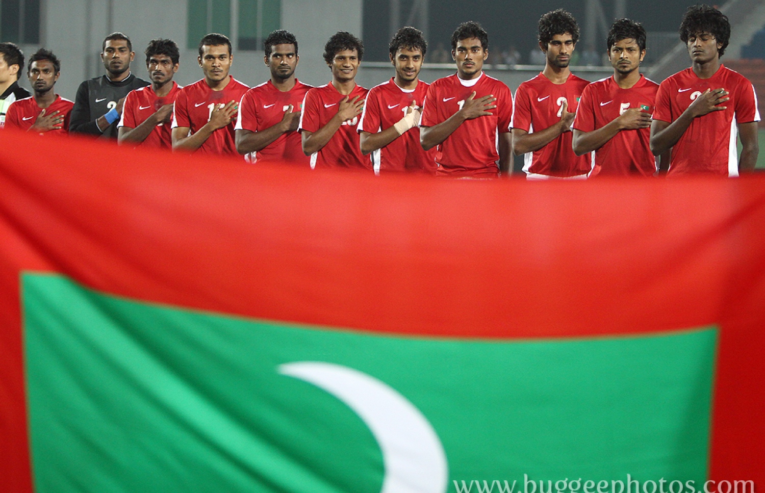 2010 ވަނަ އަހަރު އޮތް އޭޝިއަން ގޭމްސްގައި ވާދަކުރި ރާއްޖޭގެ ޓީމު. -- ފޮޓޯ: ހުސެއިން ސިނާން