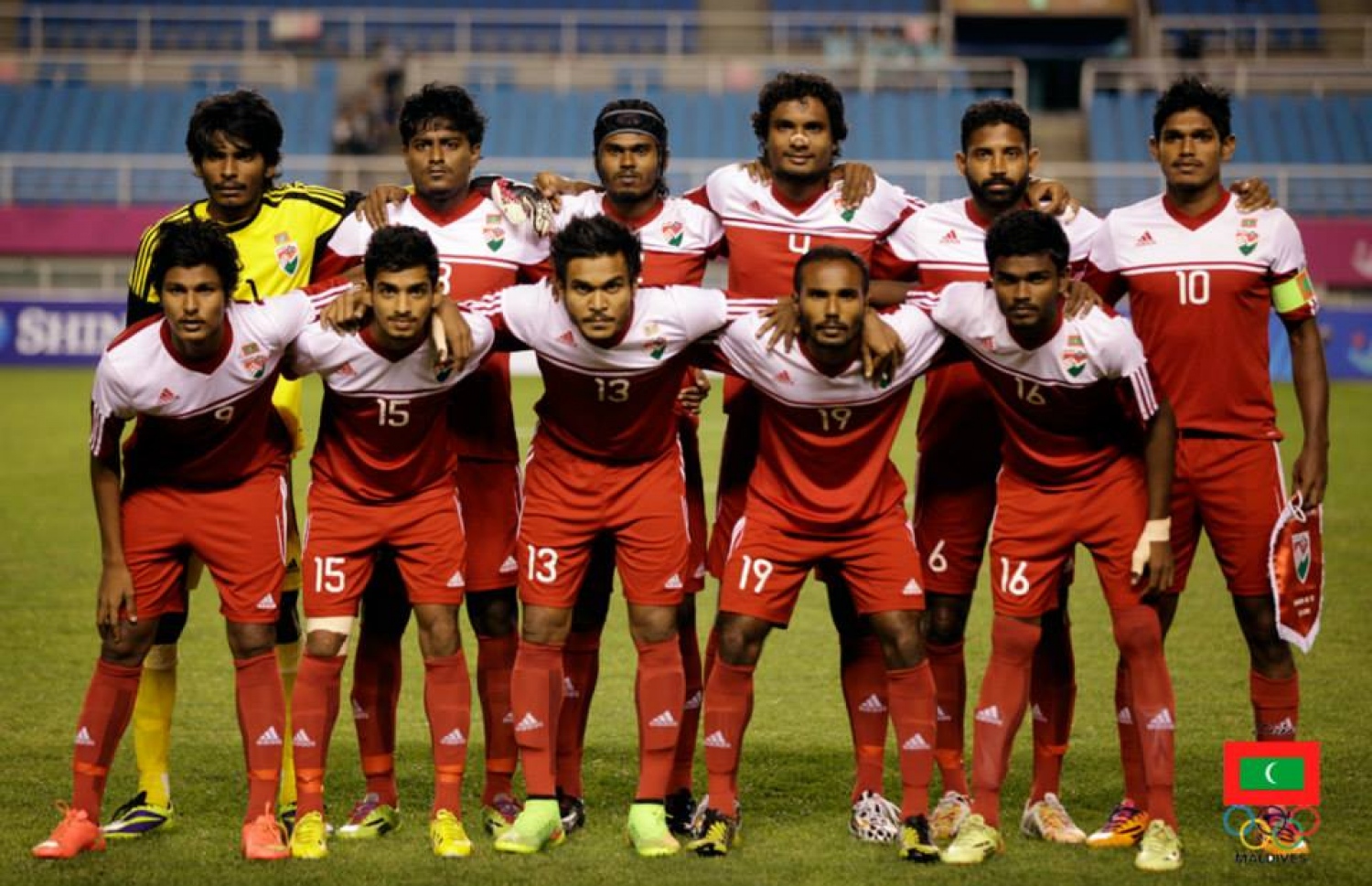 2014 ވަނަ އަަހަރު އޮތް އޭޝިއަން ގޭމްސްގައި ވާދަކުރި ރާއްޖޭގެ ޓީމު. -- ފޮޓޯ: އޮލިމްޕިކް ކޮމިޓީ