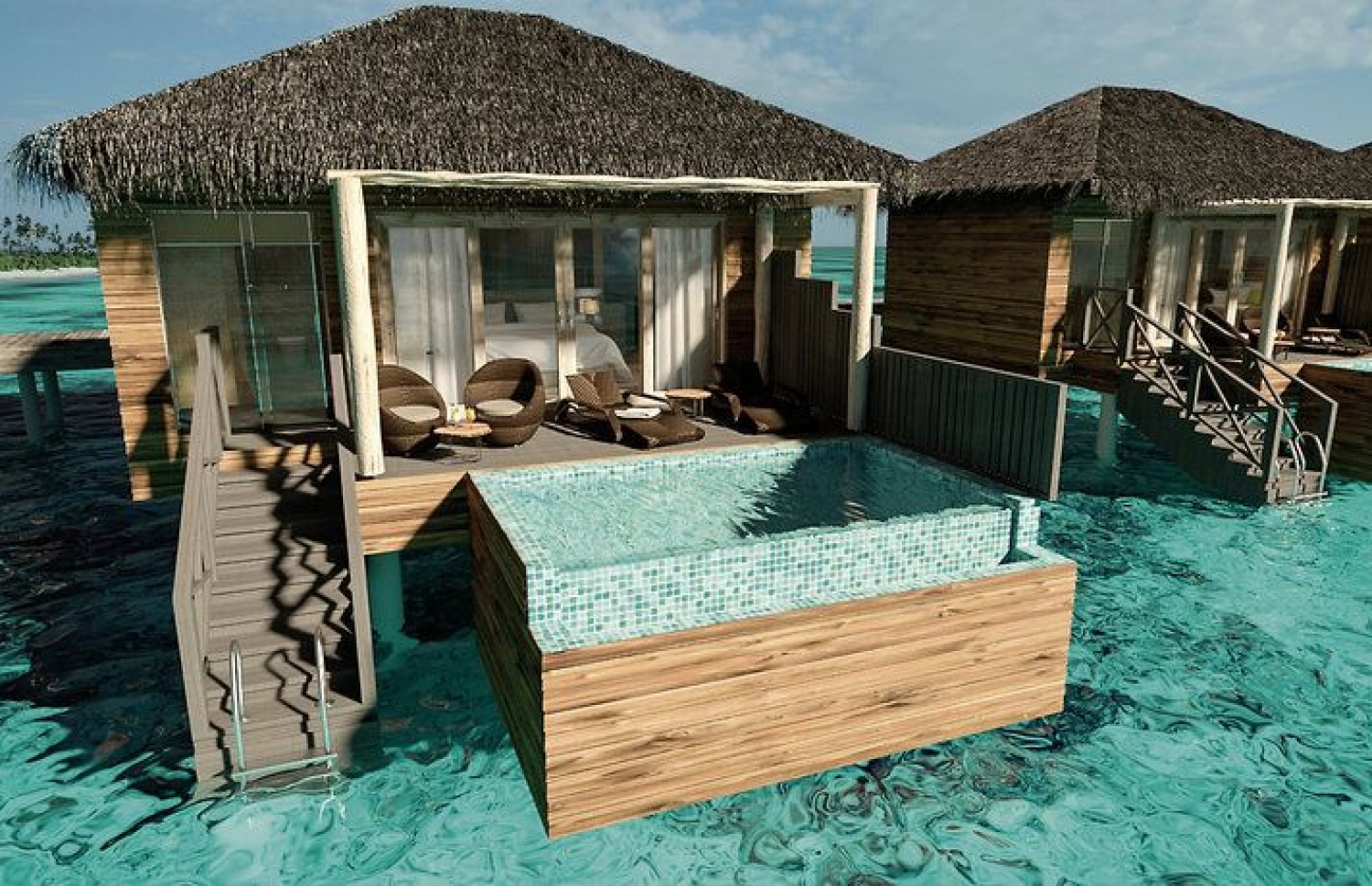 ޔޫ އެންޑް މީ ބައި ކޮކޫންގެ ވޯޓާ ވިލާއެއް: މި ރިސޯޓުގައި ކަނޑުއަޑީގެ ރެސްޓޯރަންޓެއް ވެސް ހުރޭ. ފޮޓޯ: ކޮކޫން