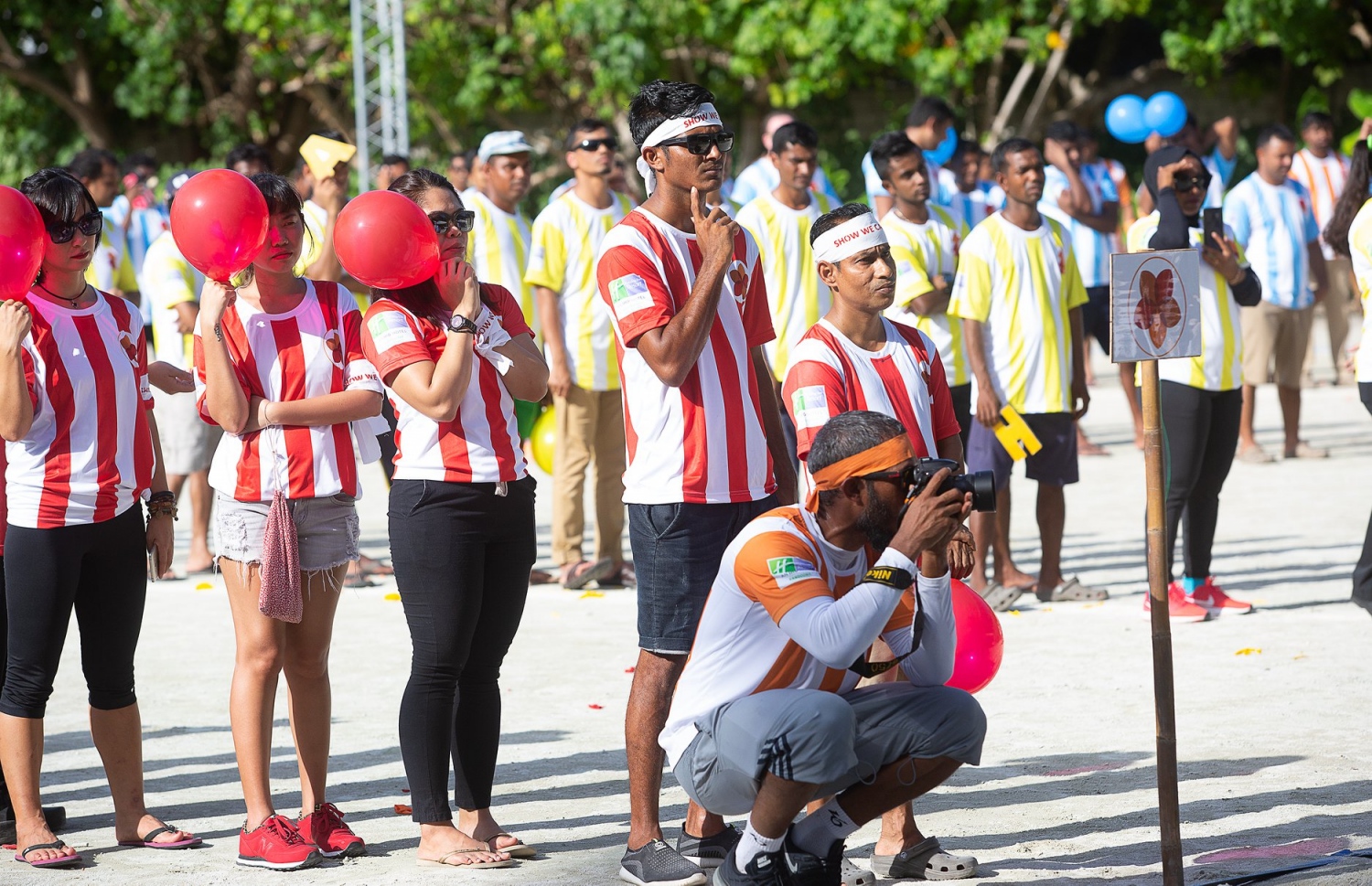 ކަނޑޫމާ ރިސޯޓުގައި އިއްޔެ ފެށި މިނީ އޮލިމްޕިކްގައި ބައިވެރިވި ޓީމެއް ލައިންގައި މަޑުކޮށްލައިގެން.-- ފޮޓޯ: ކަނޑޫމާ ރިސޯޓު