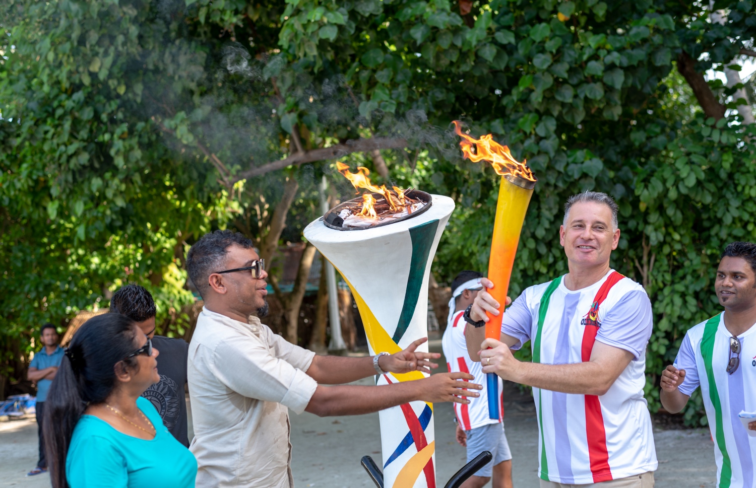 ކަނޑޫމާ ރިސޯޓުގައި އިއްޔެ ފެށި މިނީ އޮލިމްޕިކް، އޮލިމްޕިކް ކޮމެޓީގެ ސެކްރެޓަރީ ޖެނެރަލް މަރުޒޫގު ފައްޓަވައިދެއްވަނީ.-- ފޮޓޯ: ކަނޑޫމާ ރިސޯޓު
