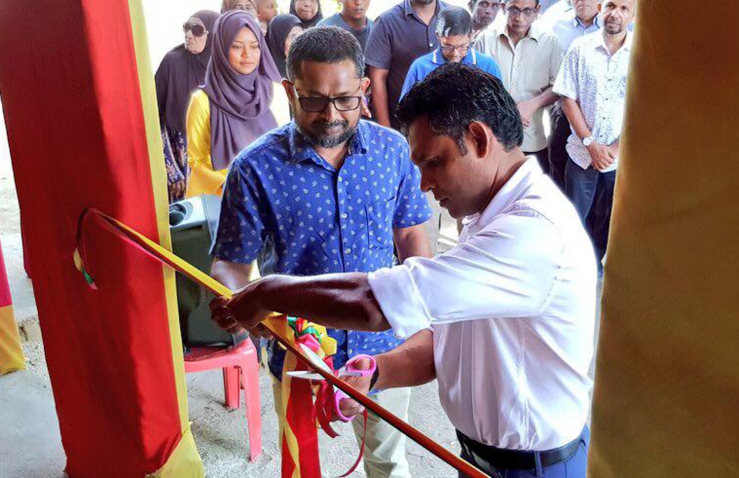 ކެޔޮދޫގައި އިދިކޮޅު ކޯލިޝަންގެ ޖަގަހައެއް ފައިސަލް ހުޅުއްވައި ދެއްވަނީ. - ފޮޓޯ: އެމްޑީޕީ