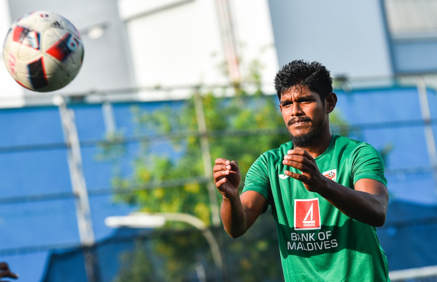 ގައުމީ ޓީމުގެ ފަރިތަކުރުންތަކުގެ ތެރެއިން އަސަދުﷲ. -- ފޮޓޯ: ހުސެއިން ވަހީދު/ މިހާރު