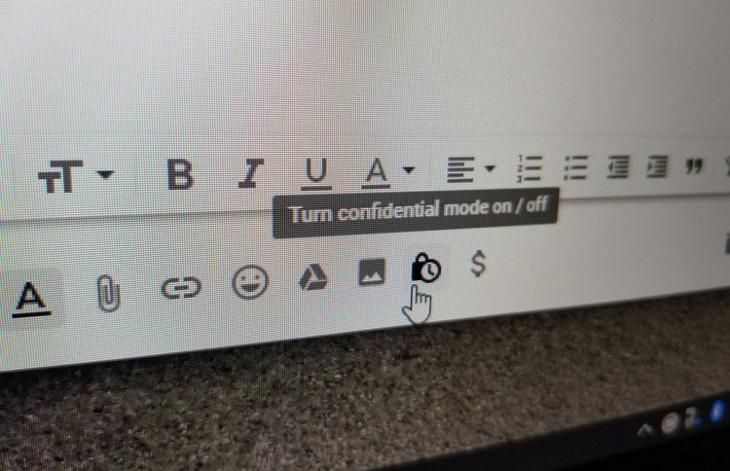 ޖީމެއިލް އީމެއިލް ކޮންފިޑެންޝަލް މޯޑް: ޑެސްކްޓޮޕް އެޑިޝަން