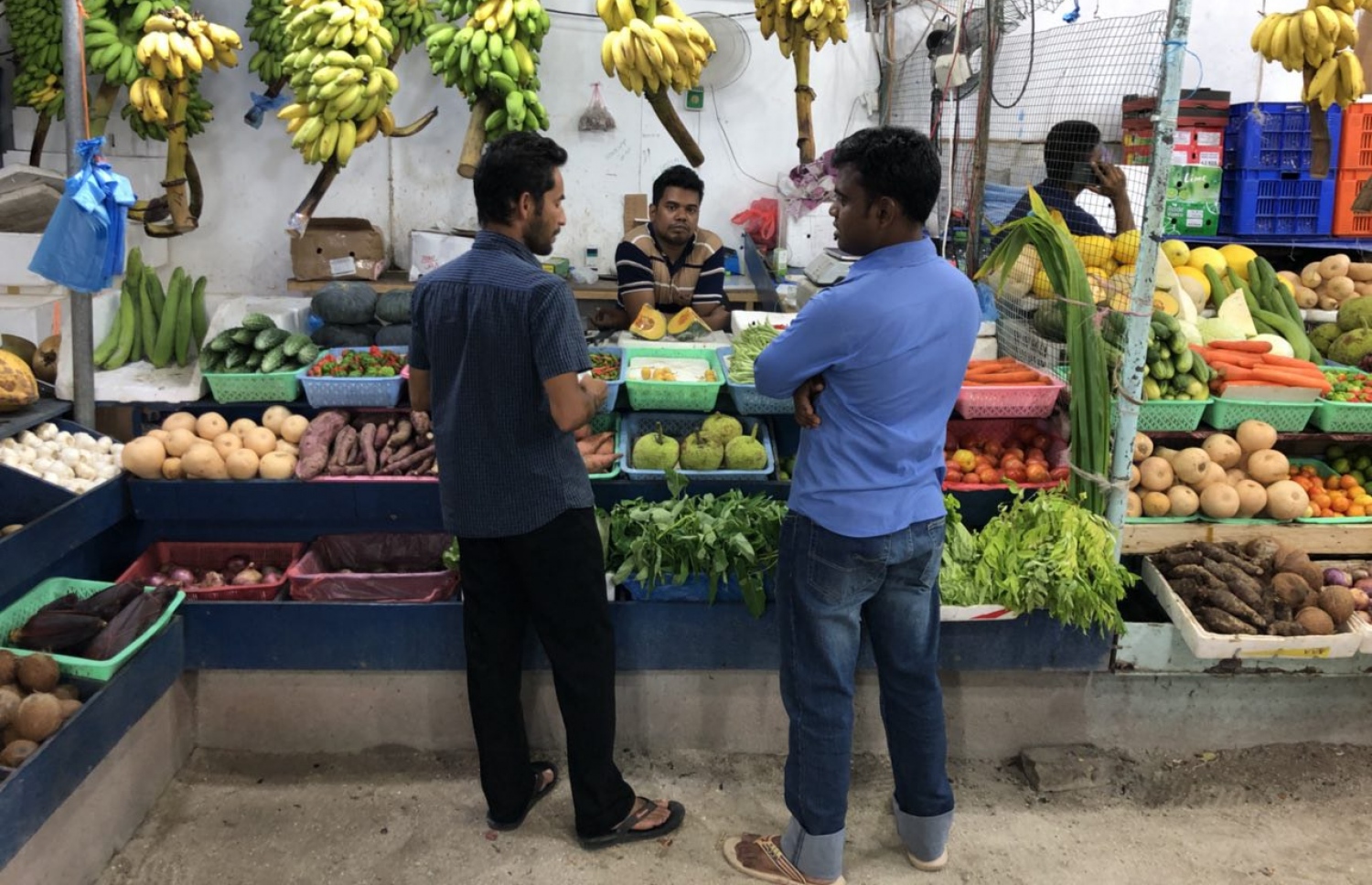 ގާކޮށި ކައިރީގައި ހަދާފައިވާ މާރުކޭޓު ގޮޅި ކައިރީގައި ބަޔަކު މިއަދު މަޑުކޮށްލައިގެން: އެތަނުގެ ހުރިހާ ގޮޅިއެއް ހުސްކުރަން ވަނީ ނޯޓިސް ދީފައި. ފޮޓޯ: ނިޝާން އަލީ /މިހާރު