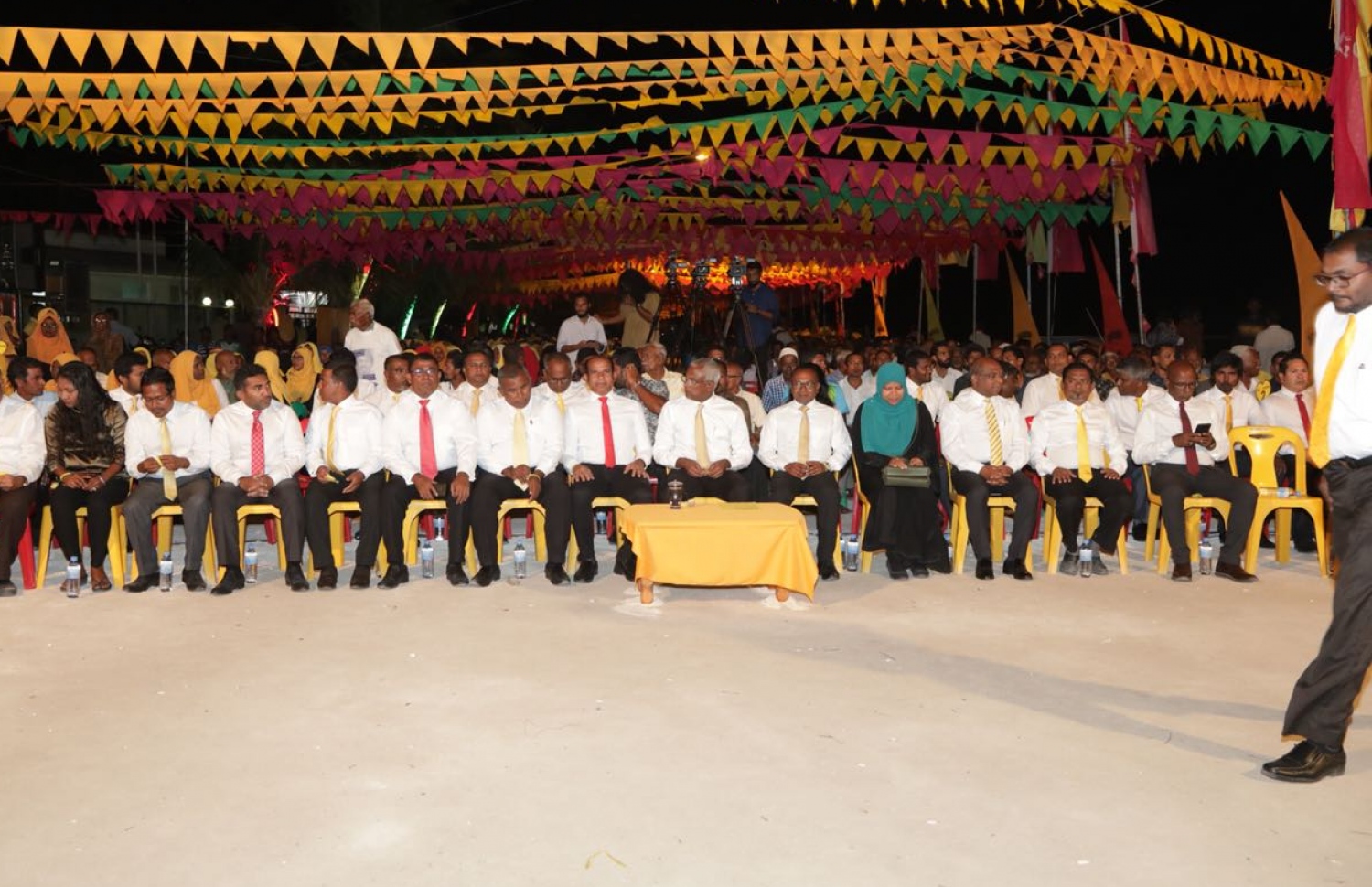 އިދިކޮޅު ކޯލިޝަނުން މިރޭ ދިއްދޫގައި ބޭއްވި ޖަލްސާގެ ތެރެއިން... ފޮޓޯ: އެމްޑީޕީ