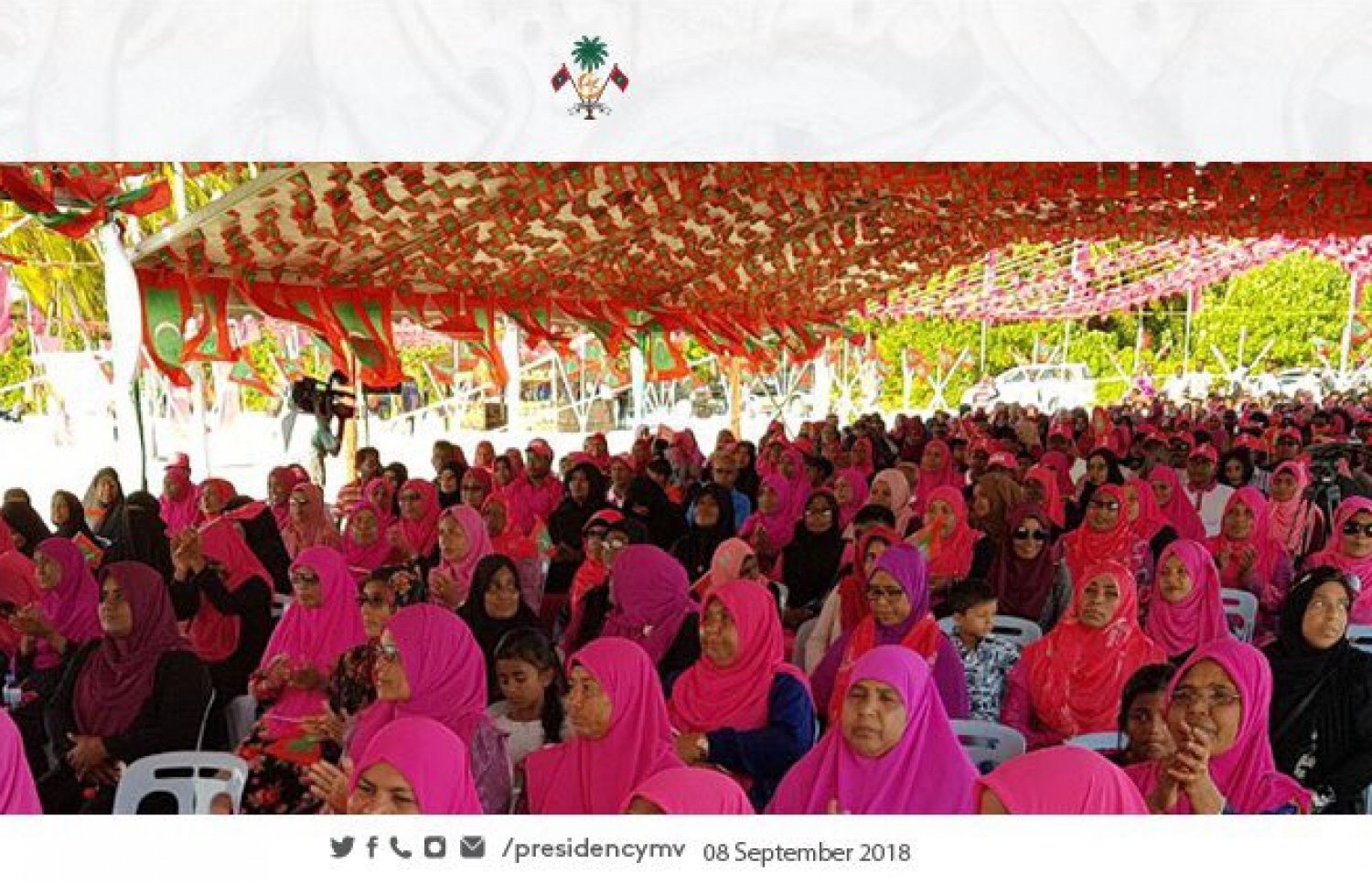 ގަމުގައި މިއަދު ހަވީރު ބޭއްވި ޖަލްސާގައި ޕީޕީއެމްގެ ސަޕޯޓަރުން ބައިވެރިވަނީ.