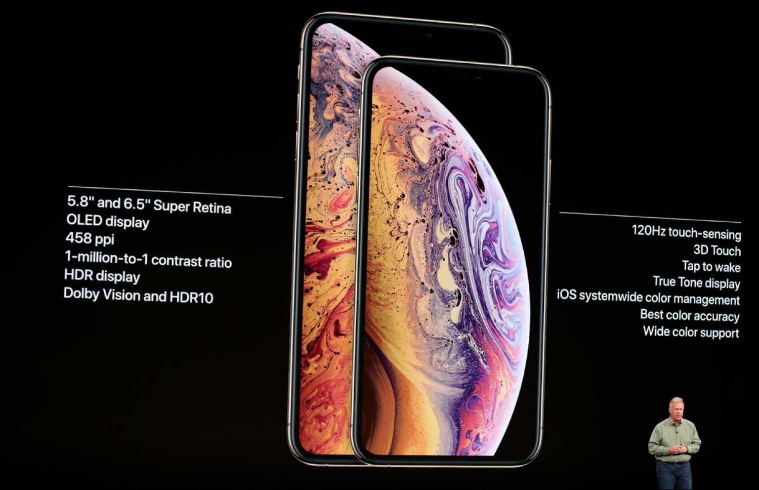 ކަޕަޓީނޯ، ކެލިފޯނިއާ - އެޕަލްގެ އާ އުފެއްދުންތައް ތައާރަފްކުރުމަށް ސެޕްޓެމްބަރު 12، 2018 ގައި ބޭއްވި އިވެންޓް. އެޕަލް އިން ވަނީ ތިން މޮޑެލްއެއްގެ ފޯނާއި އެޕަލް ވޮޗް ތައާރަފްކޮށްފައި.